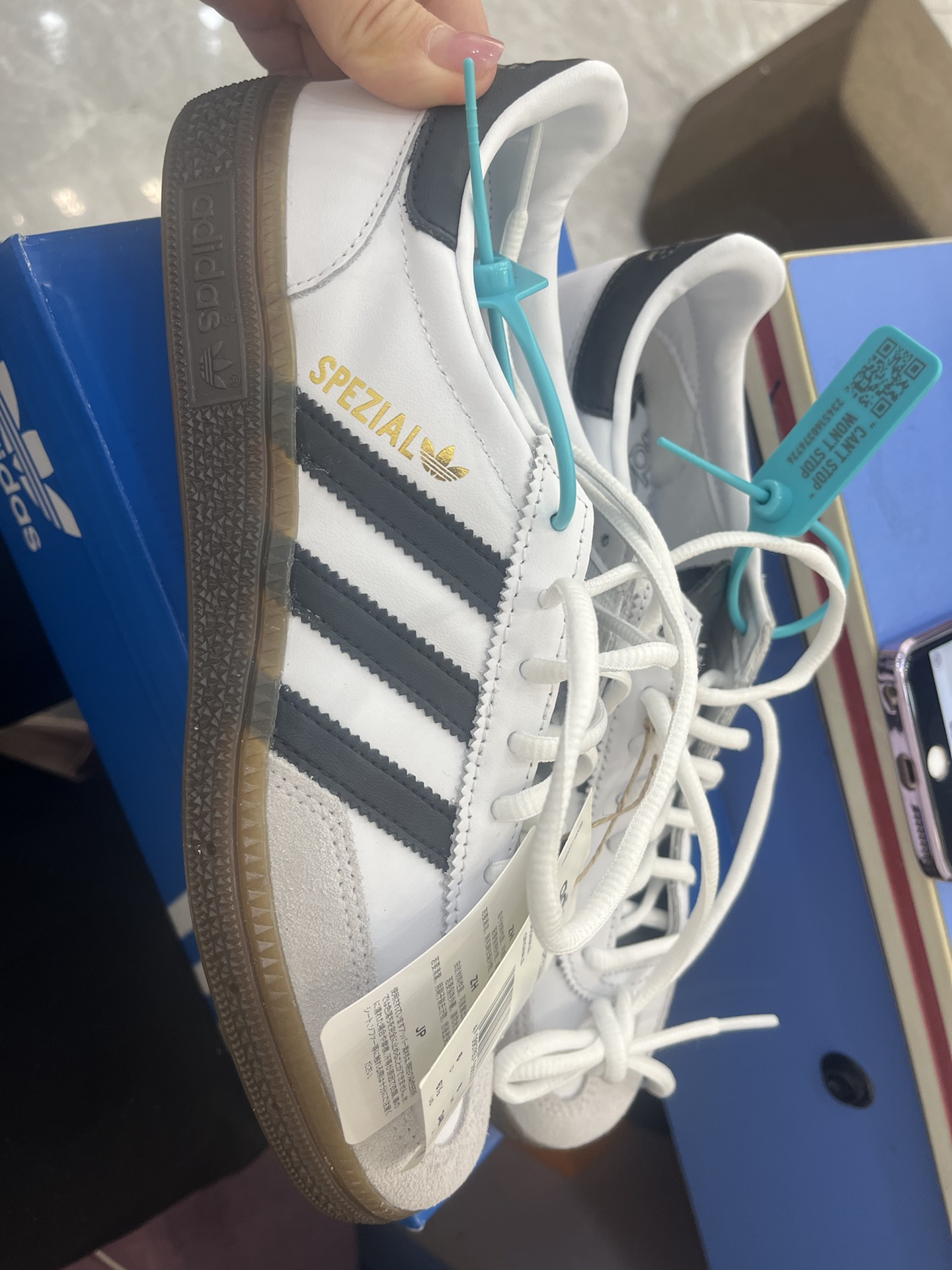 custom review-Adidas Originals Handball Spzl Slip-resistant Abrasion-resistant Low Top Skateboard Shoes Unisex White Adidas Originals Handball Spzl Противоскользящие устойчивые к истиранию низкий топ скейтборд унисекс белый