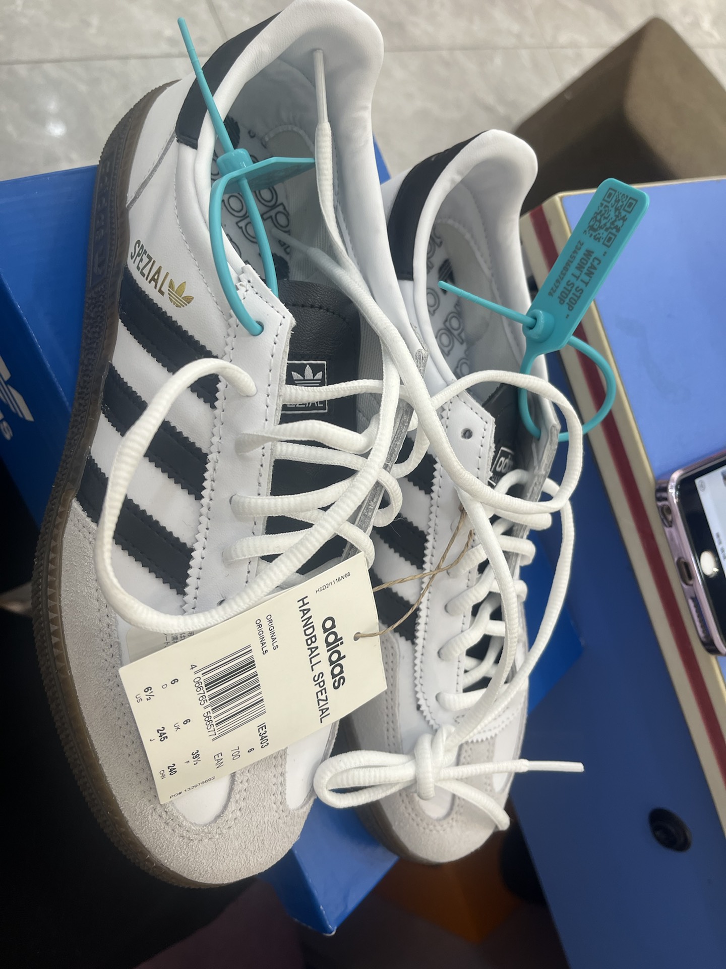 custom review-Adidas Originals Handball Spzl Slip-resistant Abrasion-resistant Low Top Skateboard Shoes Unisex White Adidas Originals Handball Spzl Противоскользящие устойчивые к истиранию низкий топ скейтборд унисекс белый