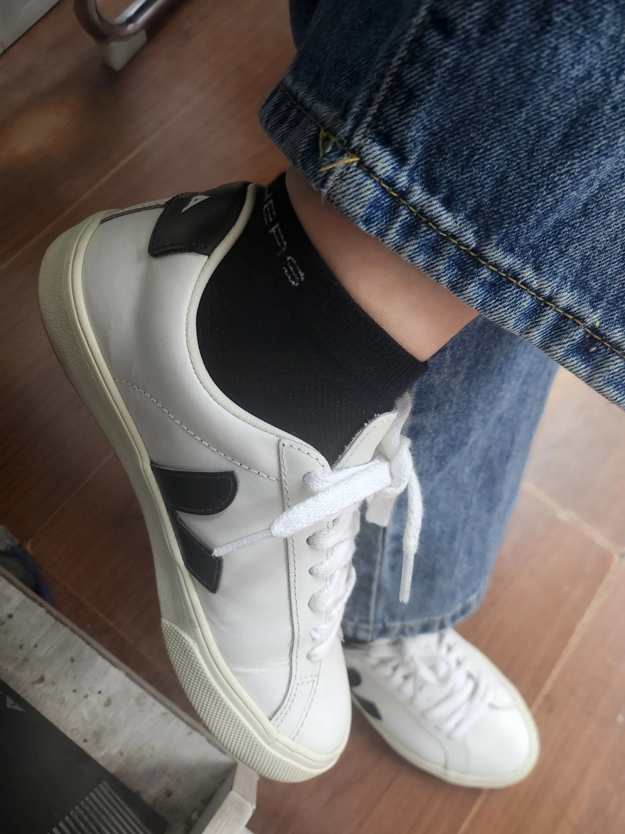 custom review-VEJA Esplar Low Топ Скейтборд Кроссовки Унисекс Черный Белый