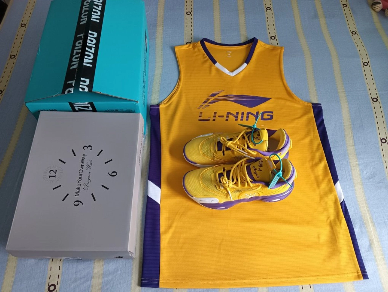 custom review-LiNing WADE ALLCITY 12 Anti Slip And Wear Resistant Support Lightweight Rebound Basketball Shoes Men's Yellow Purple