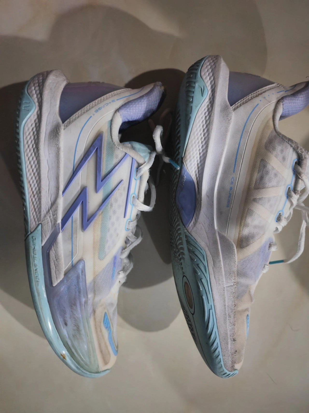 custom review-361° Big3 4.0 QUICK Basketball Shoes Men Low Top 361 Degrees White/Glacier Blue