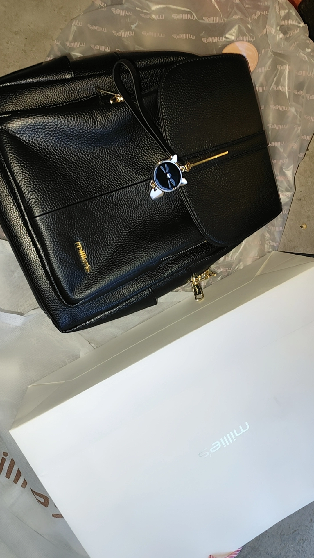 custom review-MILLIE'S Рюкзак из коровьей кожи Стандартный (Standard) Женский Черный