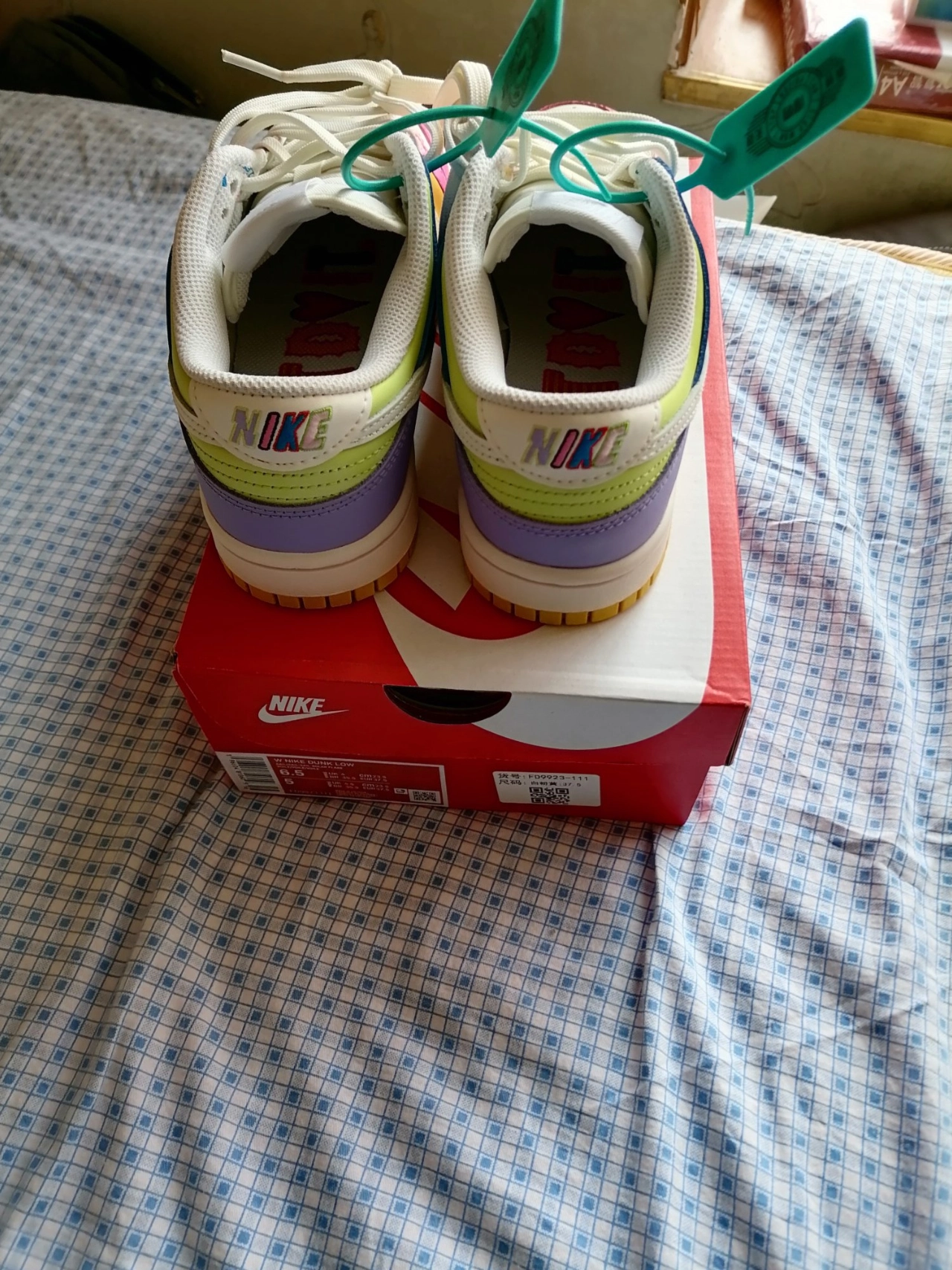 custom review-Nike Dunk Low Топ Кроссовки для скейтбординга Женские Белые Розовые Желтые