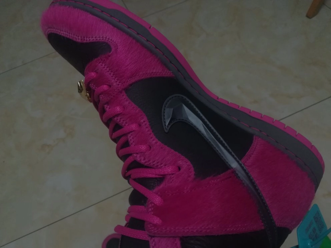 custom review-RUN The Jewels x Nike Dunk SB High Топ Скейтборд Кроссовки Унисекс Розовый Черный