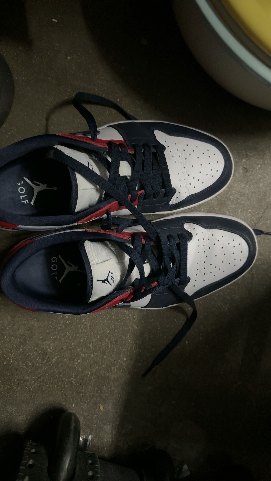 custom review-Jordan Air Jordan 1 Low GOLF 'USA' Low Топ Винтажные баскетбольные кроссовки Унисекс Синий красный