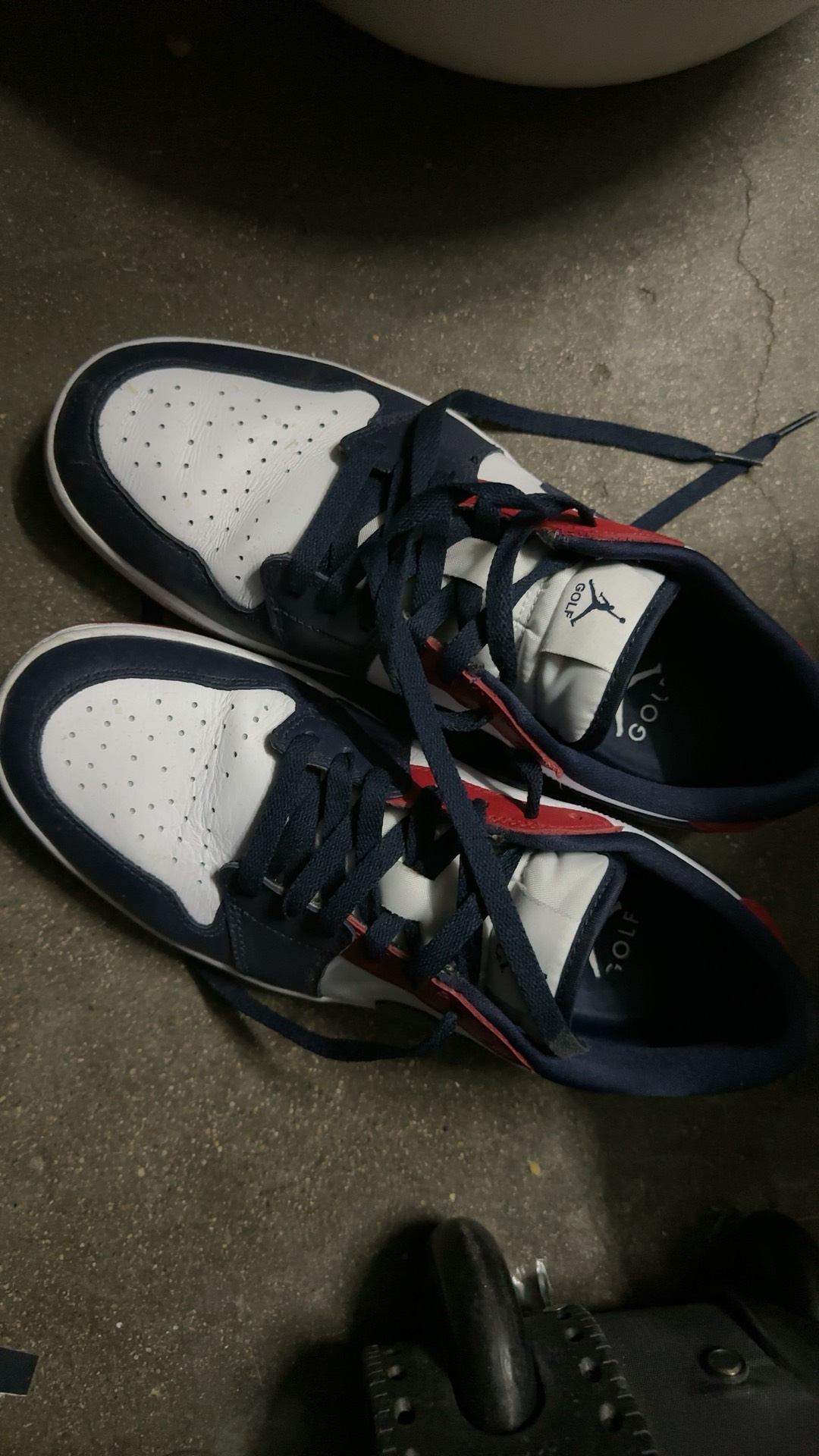 custom review-Jordan Air Jordan 1 Low GOLF 'USA' Low Топ Винтажные баскетбольные кроссовки Унисекс Синий красный