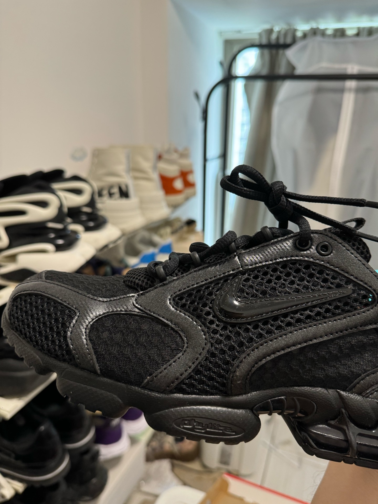 custom review-Nike Air Zoom Spiridon Cage 2 Устойчивый к истиранию Низкий Топ Casual Мужской Черный