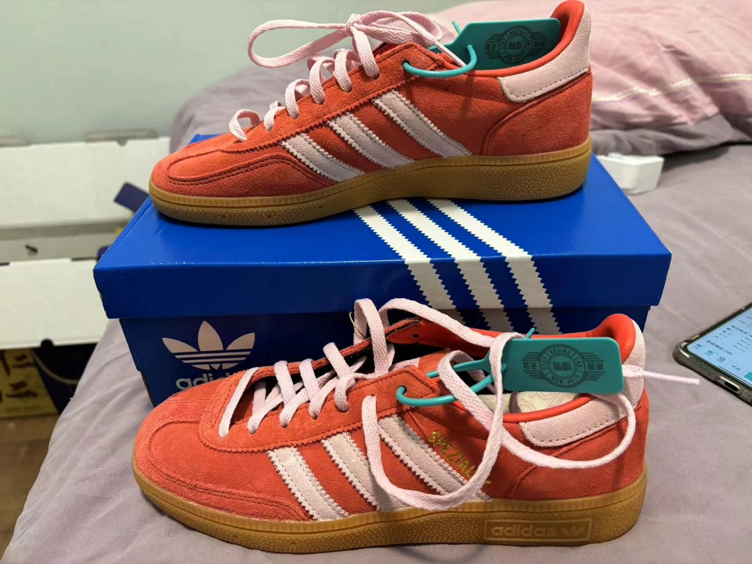 custom review-Adidas Originals HANDBALL SPEZIAL Низкие Кроссовки для скейтбординга Женские Оранжевые