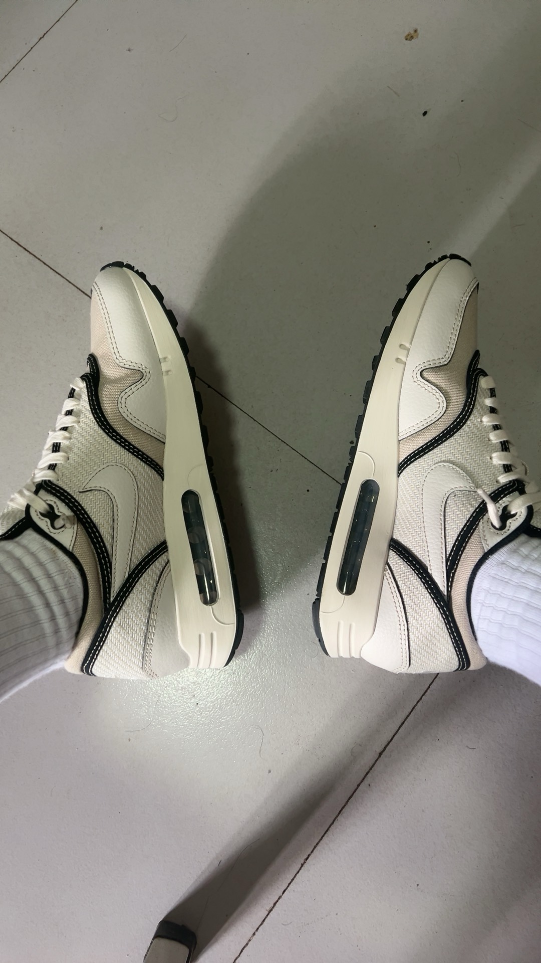 custom review-Nike Air Max 1 86 Low Топ Casual Унисекс Белый Черный