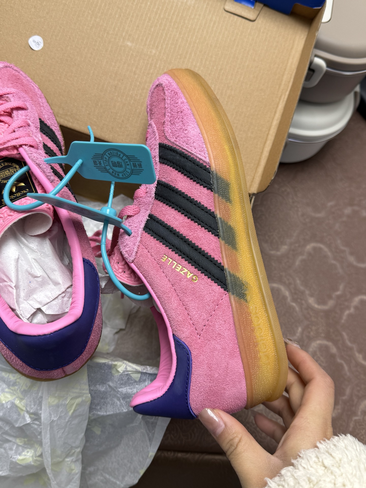 custom review-Adidas Originals Gazelle Low Топ Скейтборд Кроссовки Женские Розовые Черные