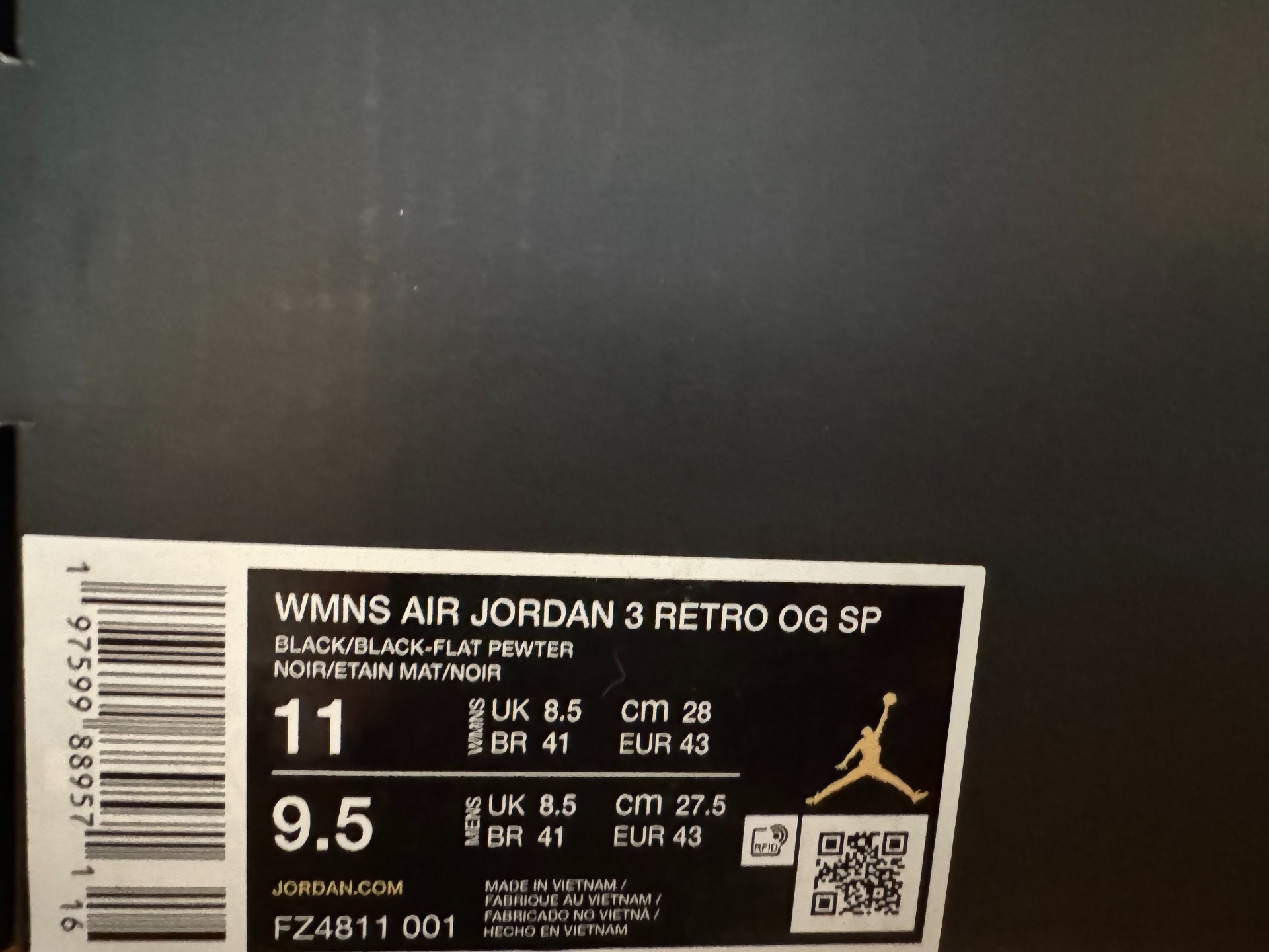 custom review-A Ma Maniere X Air Jordan 3 'Black'