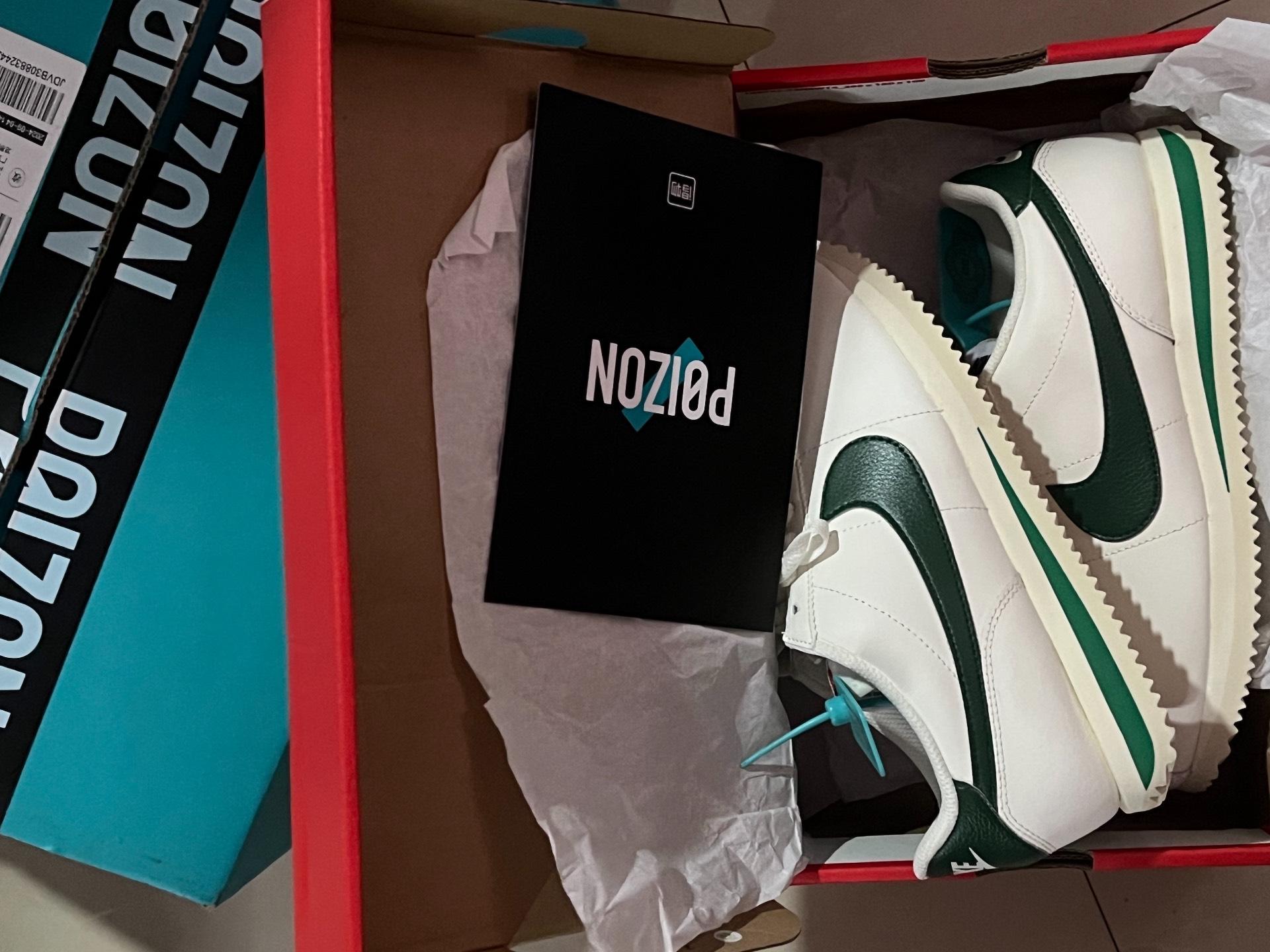 custom review-Nike Cortez Аbrasion Resistant Низкий Топ Повседневный Городской Коммутирование Беговые кроссовки Женские Бежево-зеленый