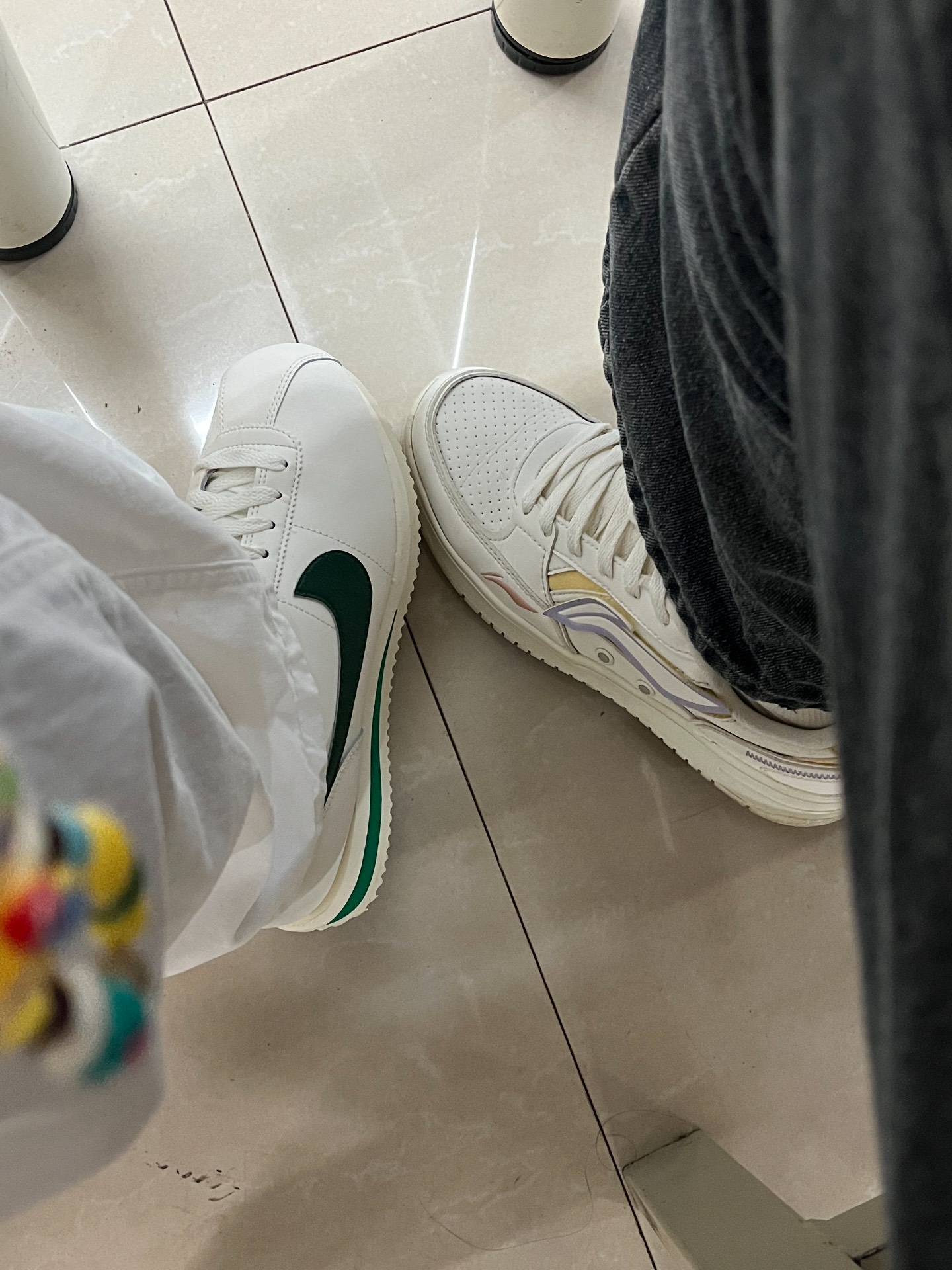 custom review-Nike Cortez Аbrasion Resistant Низкий Топ Повседневный Городской Коммутирование Беговые кроссовки Женские Бежево-зеленый