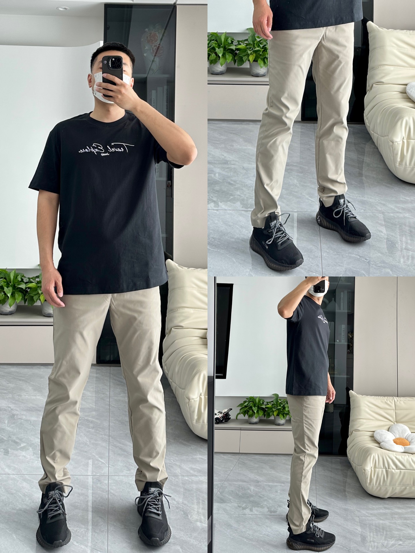 ootd|黑t搭配黑鞋,这套休闲搭配很帅呦90