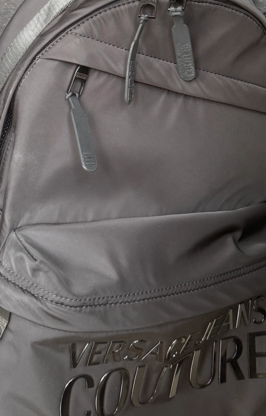 custom review-VERSACE JEANS COUTURE Полиэстер Рюкзак Большой Мужской Черный