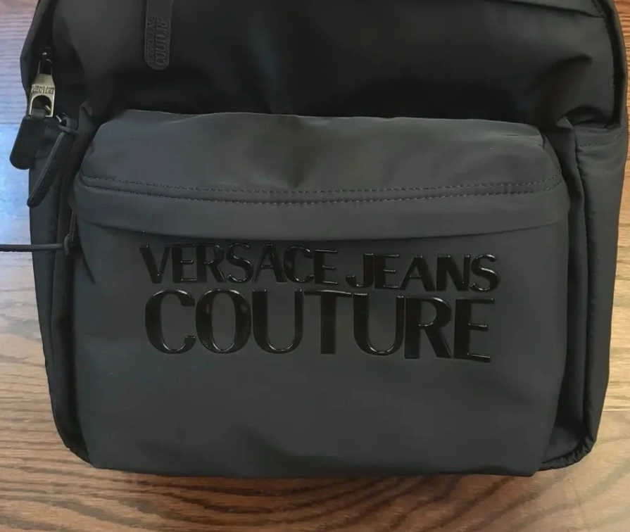 custom review-VERSACE JEANS COUTURE Полиэстер Рюкзак Большой Мужской Черный