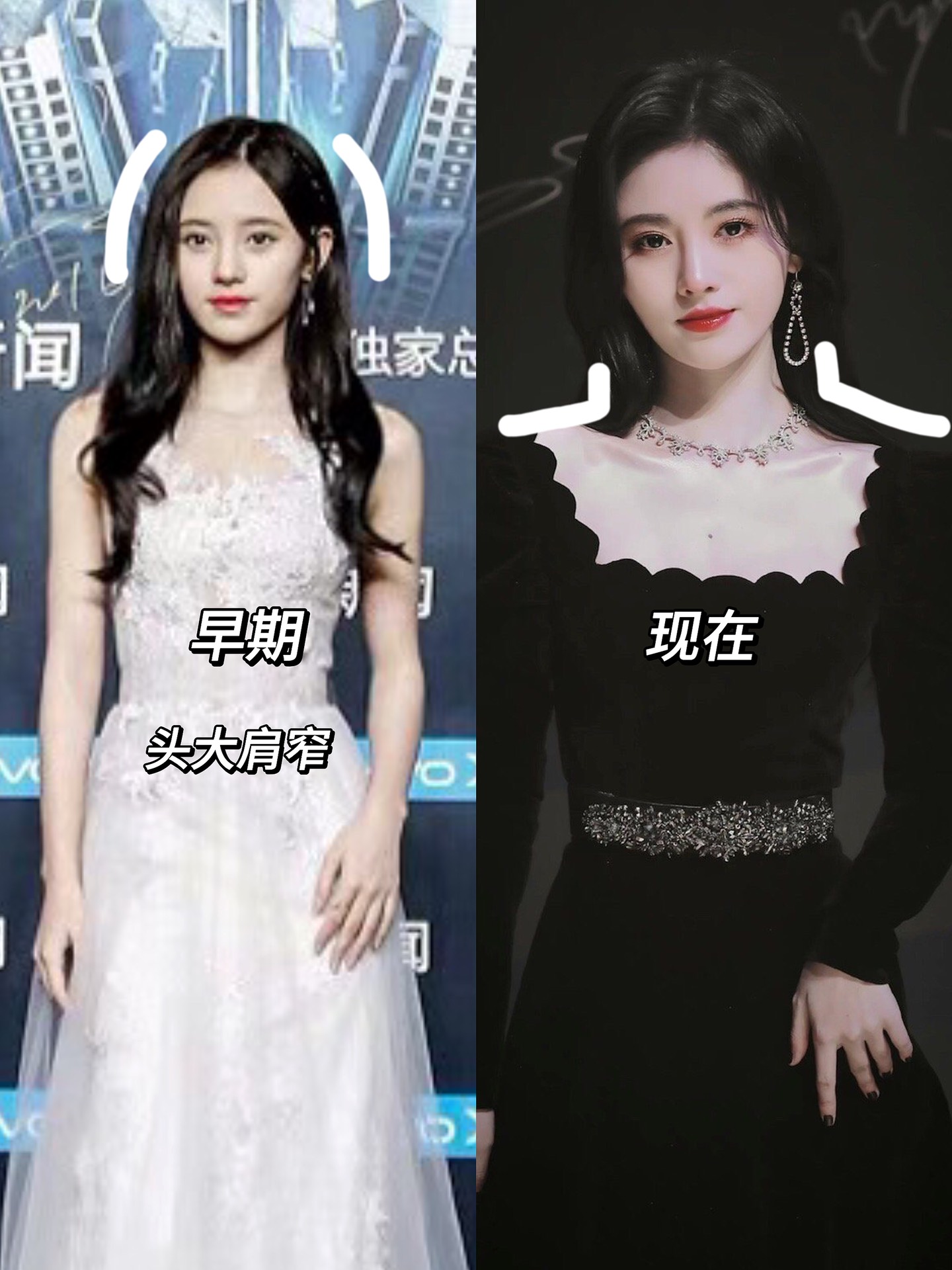 早期对比,鞠婧祎真的凭借她的美商成功出圈