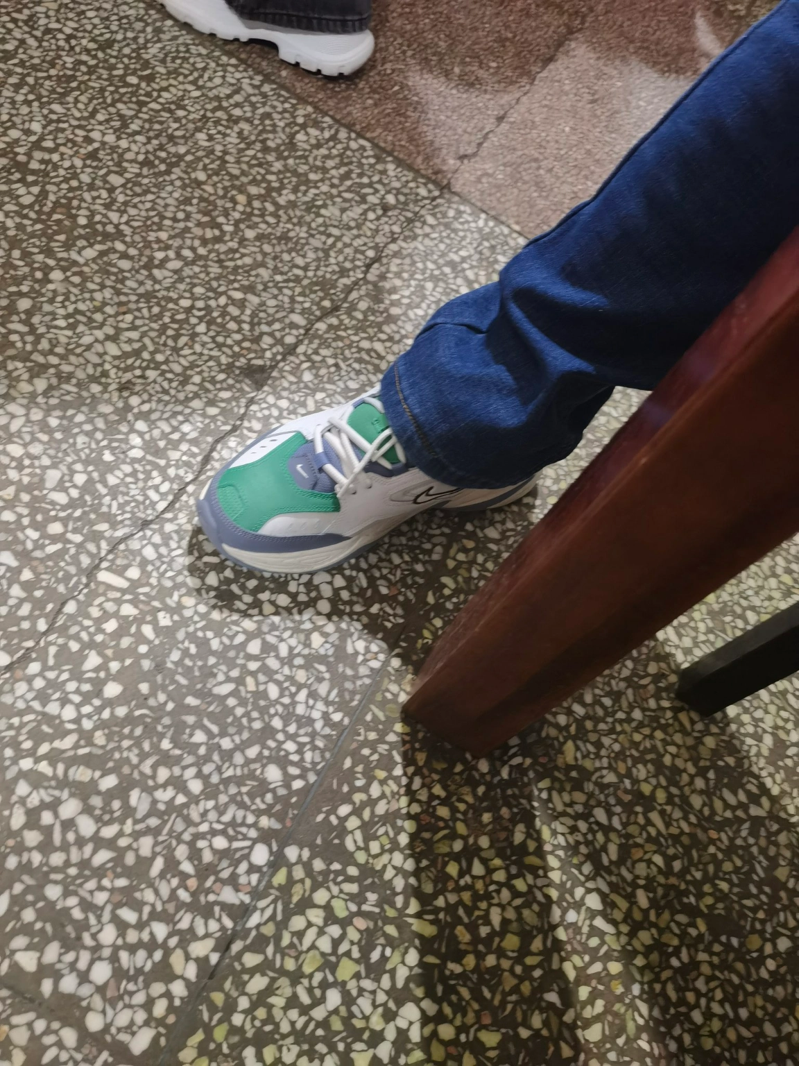 custom review-Nike M2K Tekno Low Топ Толстая подошва Кроссовки Унисекс Серый Зеленый