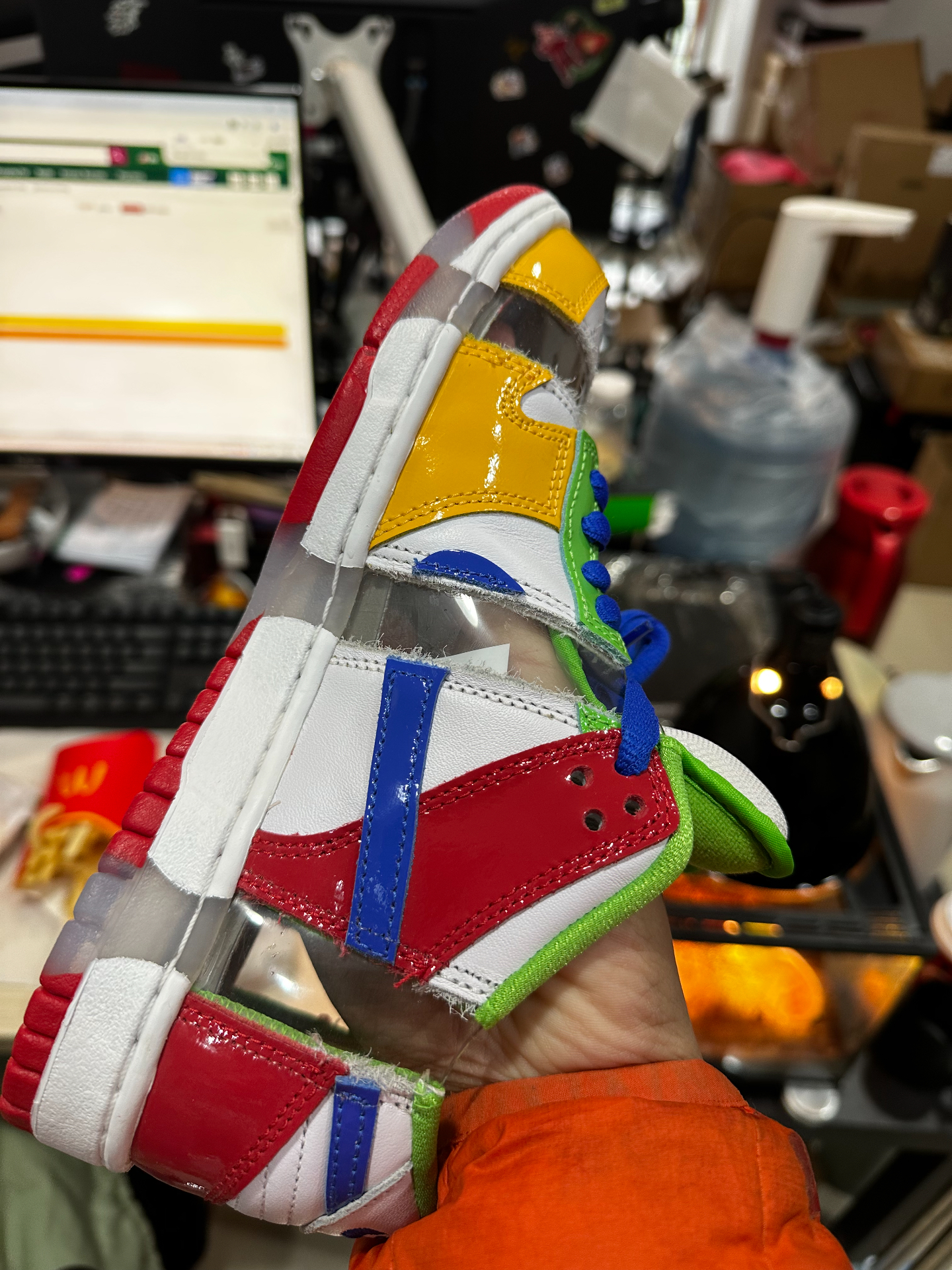 custom review-Ebay x Nike Dunk 'Песочный цвет Bodecker' Низкие кроссовки для скейтбординга унисекс Белый Желтый Синий