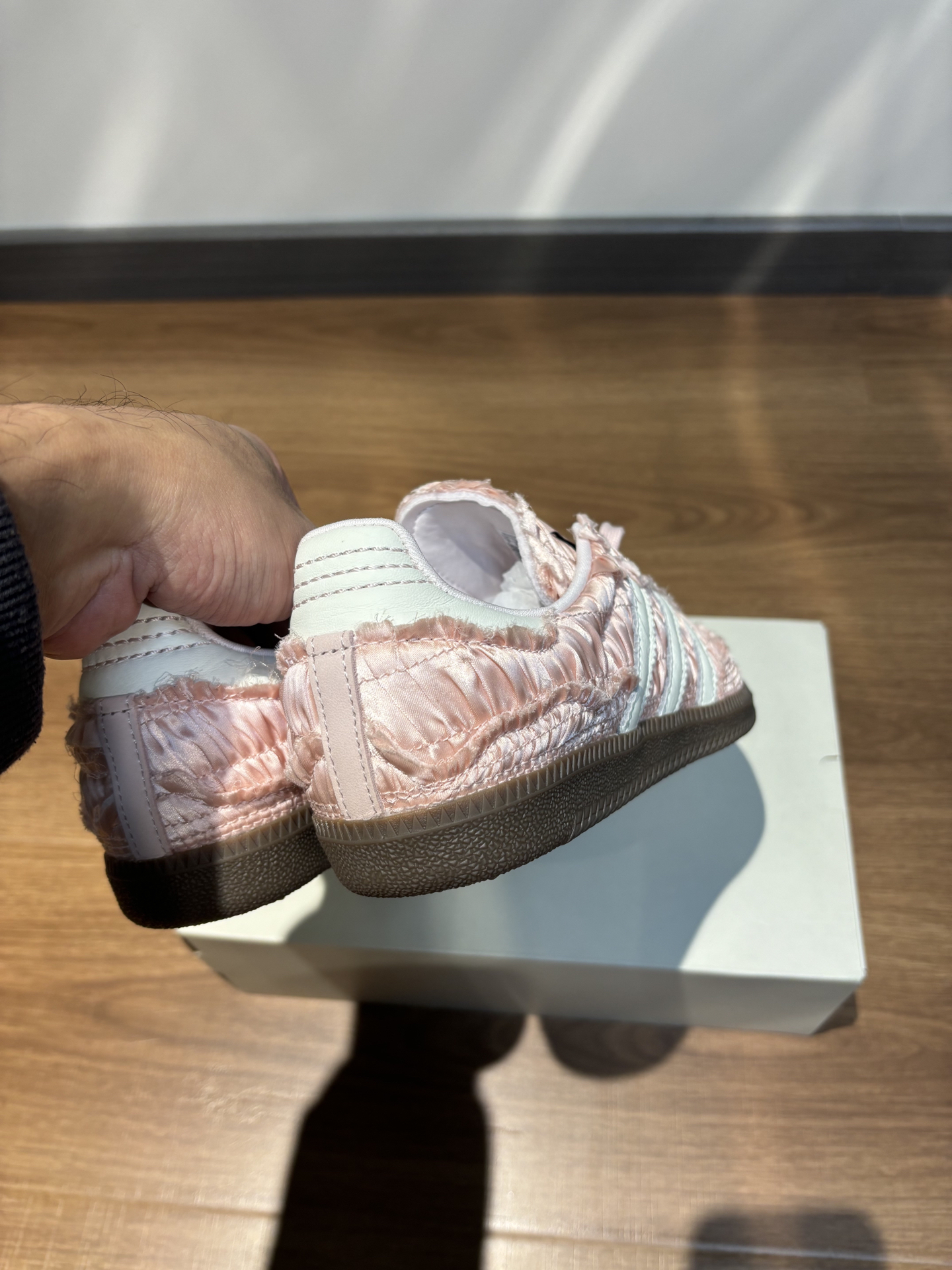 custom review-Adidas Originals x Caroline SAMBA OG Caroline Устойчивые к истиранию низкие скейтборд-кроссовки Женские Розовые Белые