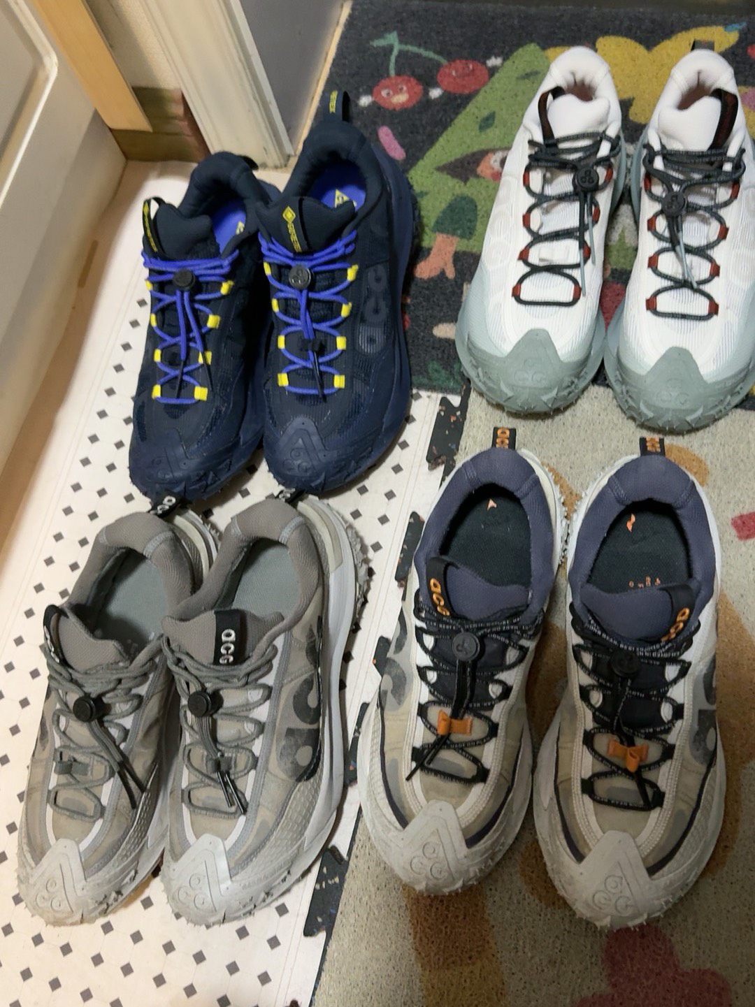 custom review-Nike ACG Mountain Fly Low Топ Уличная обувь Унисекс Белый Синий