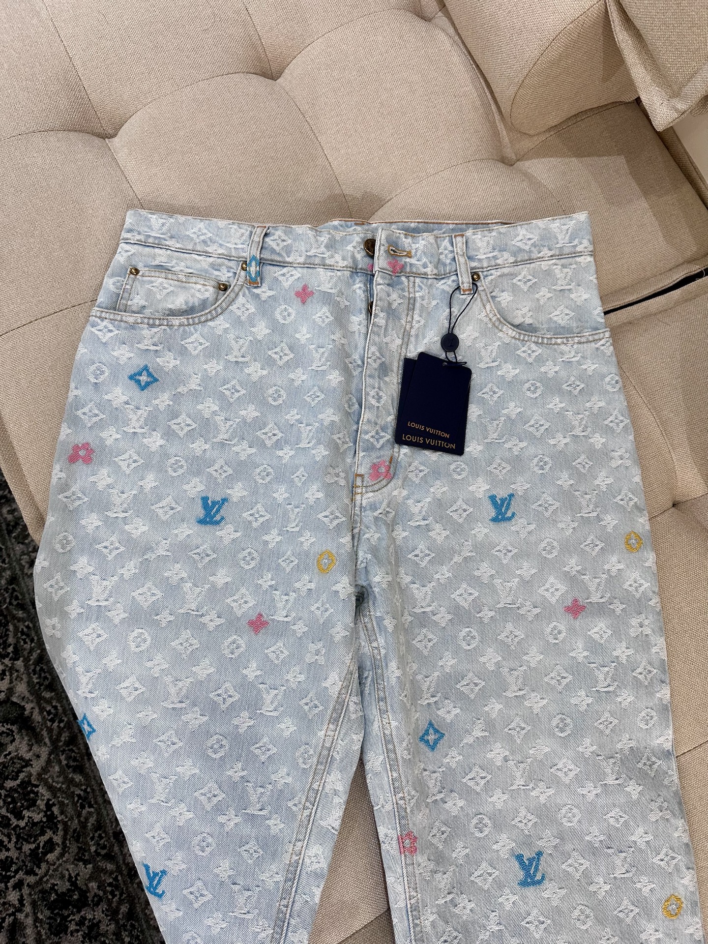 lv tyler蓝色牛仔裤✨