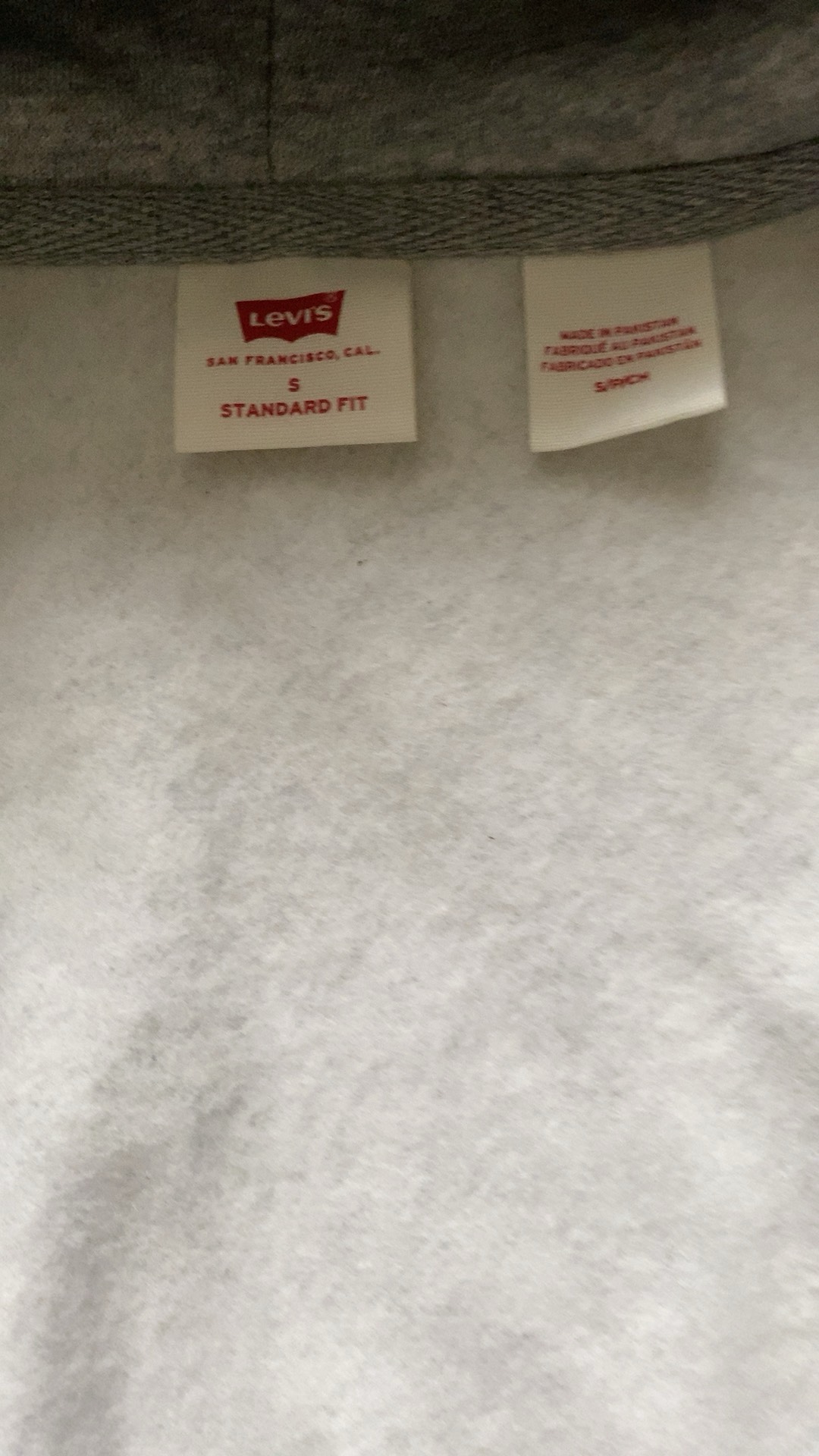 custom review-Levis Серый Мужской Свитшот