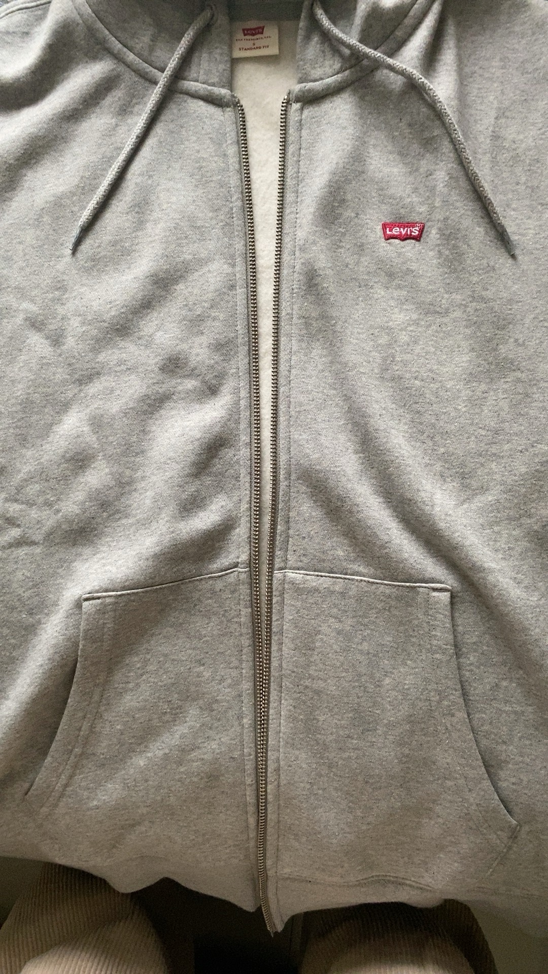 custom review-Levis Серый Мужской Свитшот