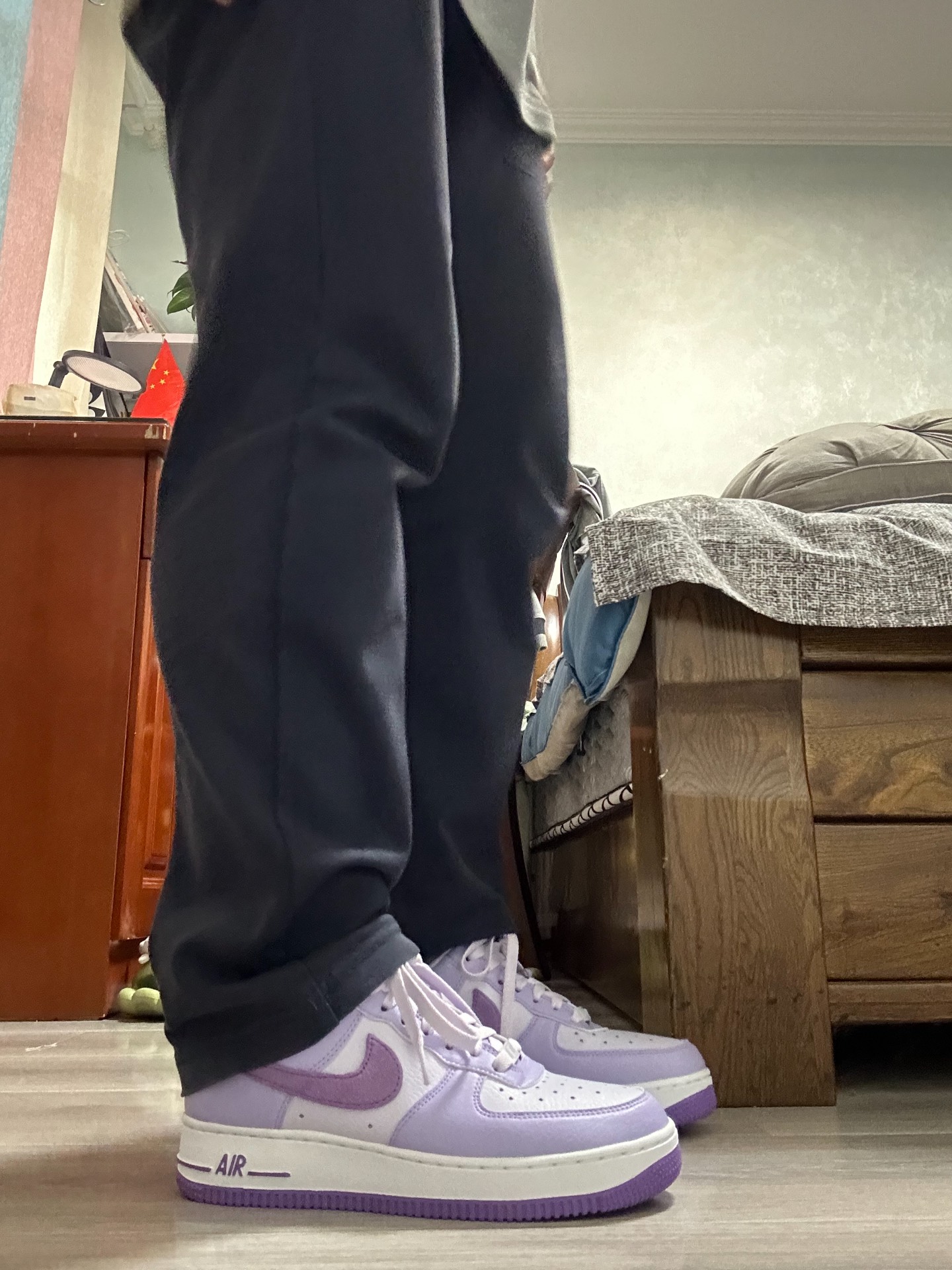 custom review-Nike Air FORCE 1 Low Топ Скейтборд Кроссовки Женские Синий Белый Фиолетовый