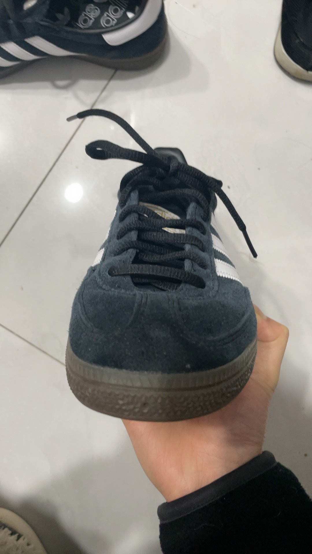 custom review-Adidas Originals HANDBALL SPEZIAL Низкие Кроссовки для скейтбординга Унисекс Черный Белый