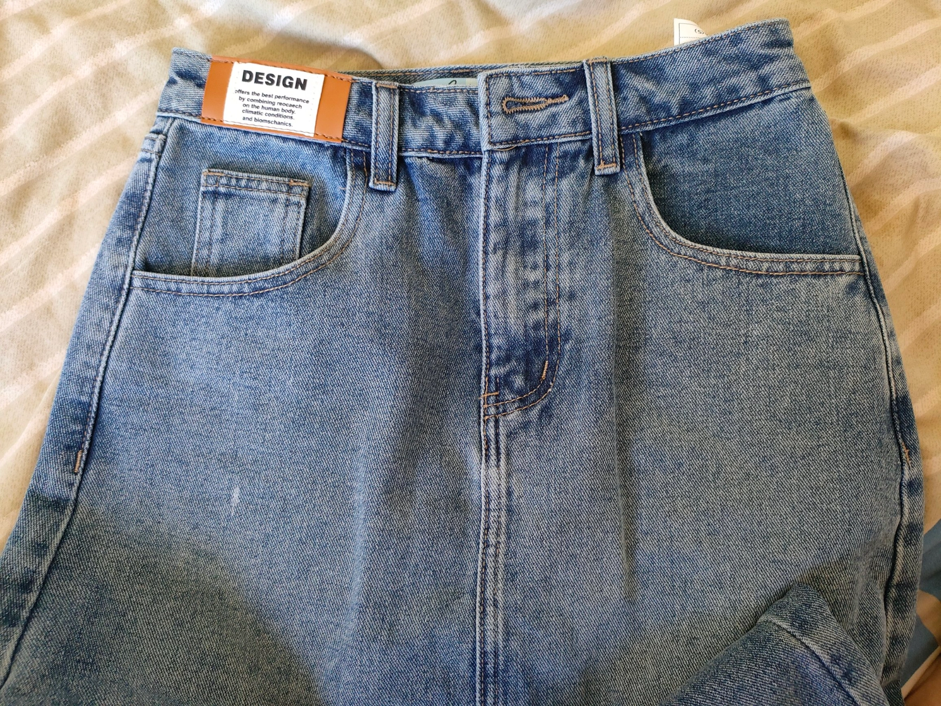 custom review-BALENO Джинсовая длинная юбка женская синяя