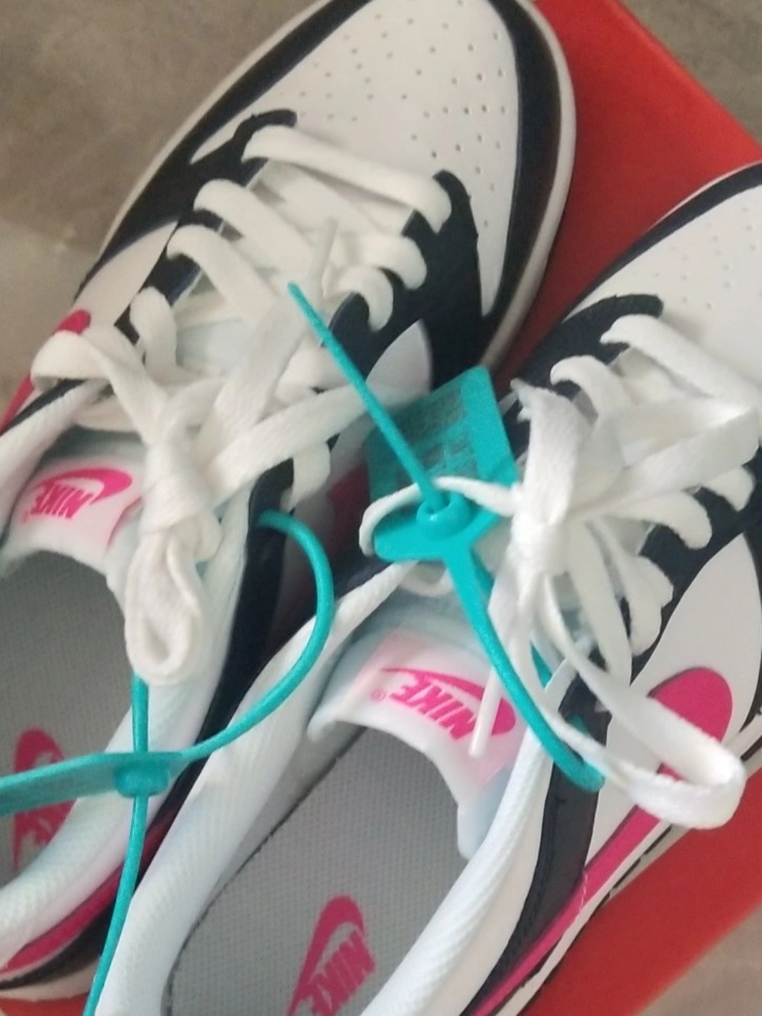 custom review-nike Dunk Устойчивый к истиранию Низкий Топ Детские Скейтбординг Белый Черный Розовый