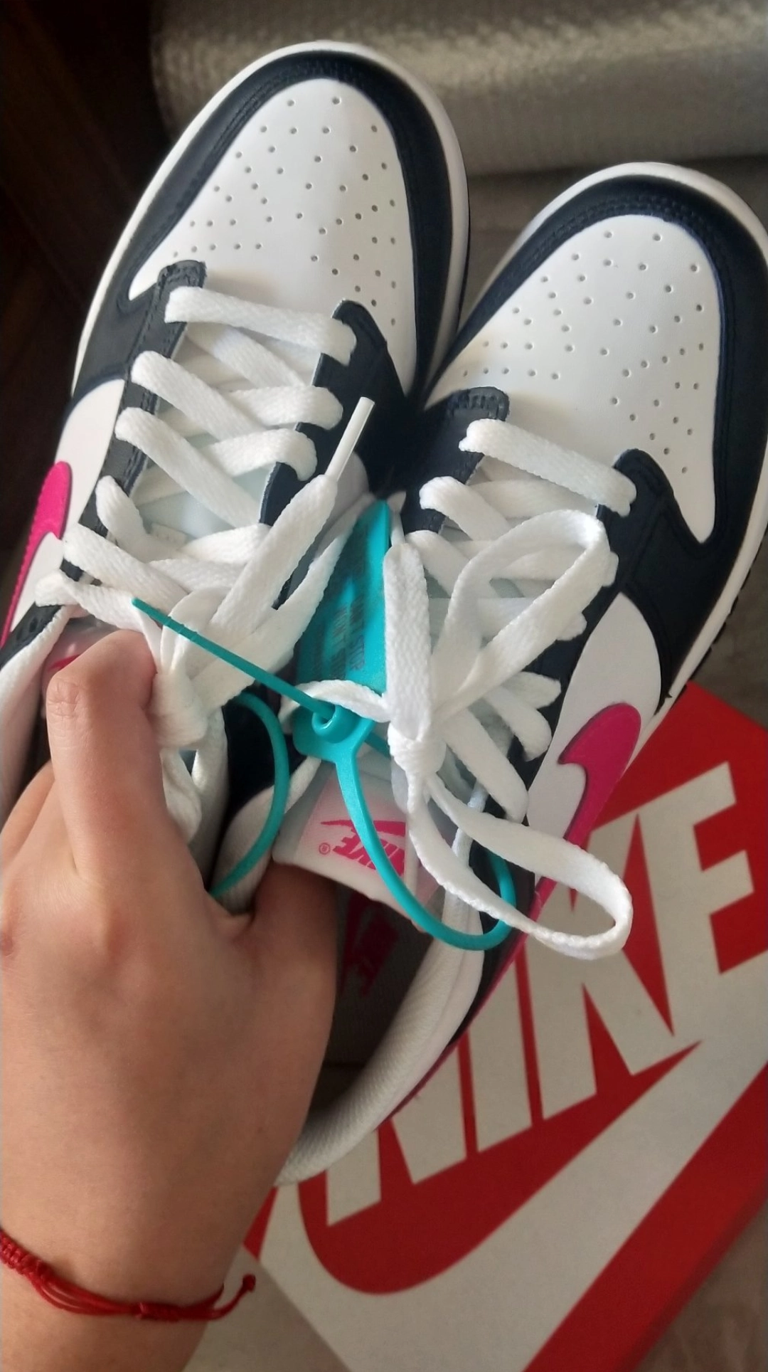 custom review-nike Dunk Устойчивый к истиранию Низкий Топ Детские Скейтбординг Белый Черный Розовый