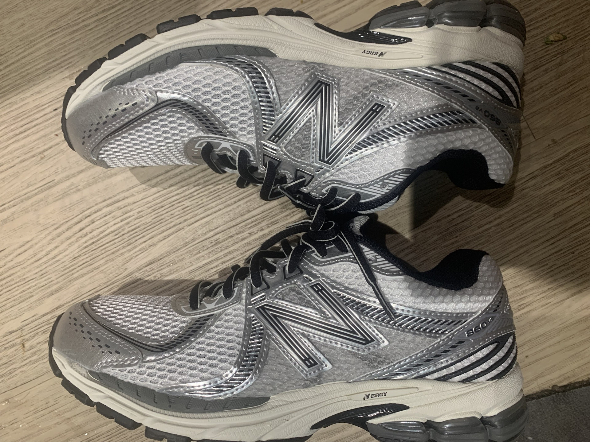 custom review-New Balance NB 860 v2 Амортизация Низкий Топ Беговые кроссовки Унисекс Серебристо-серый