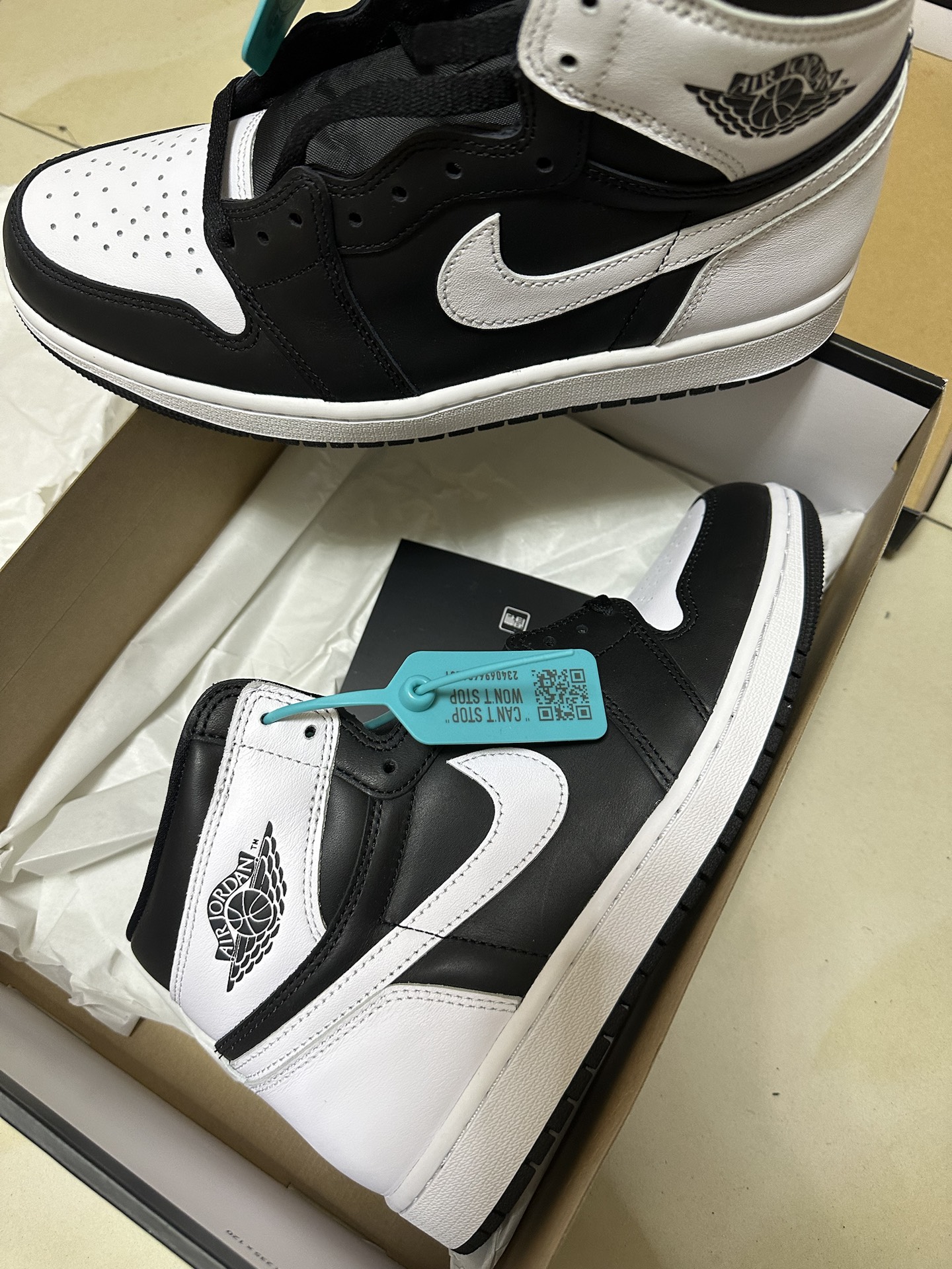 custom review-Jordan Air Jordan 1 High OG 'Черный белый' Высокий топ Винтажные баскетбольные кроссовки Мужской Белый черный