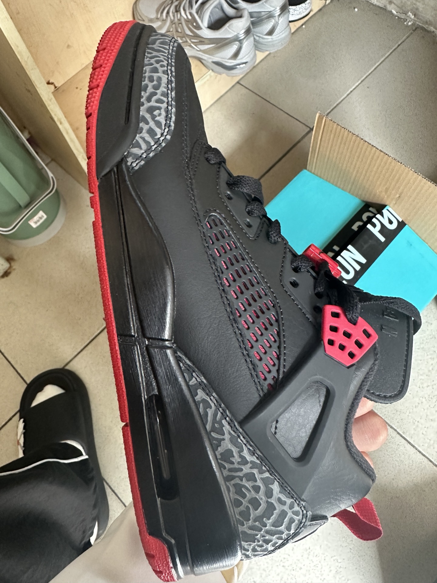 custom review-Джордан Spizike Low Slip-Resistant Low Top Винтажные Баскетбольные Кроссовки Мужские Черные Красные