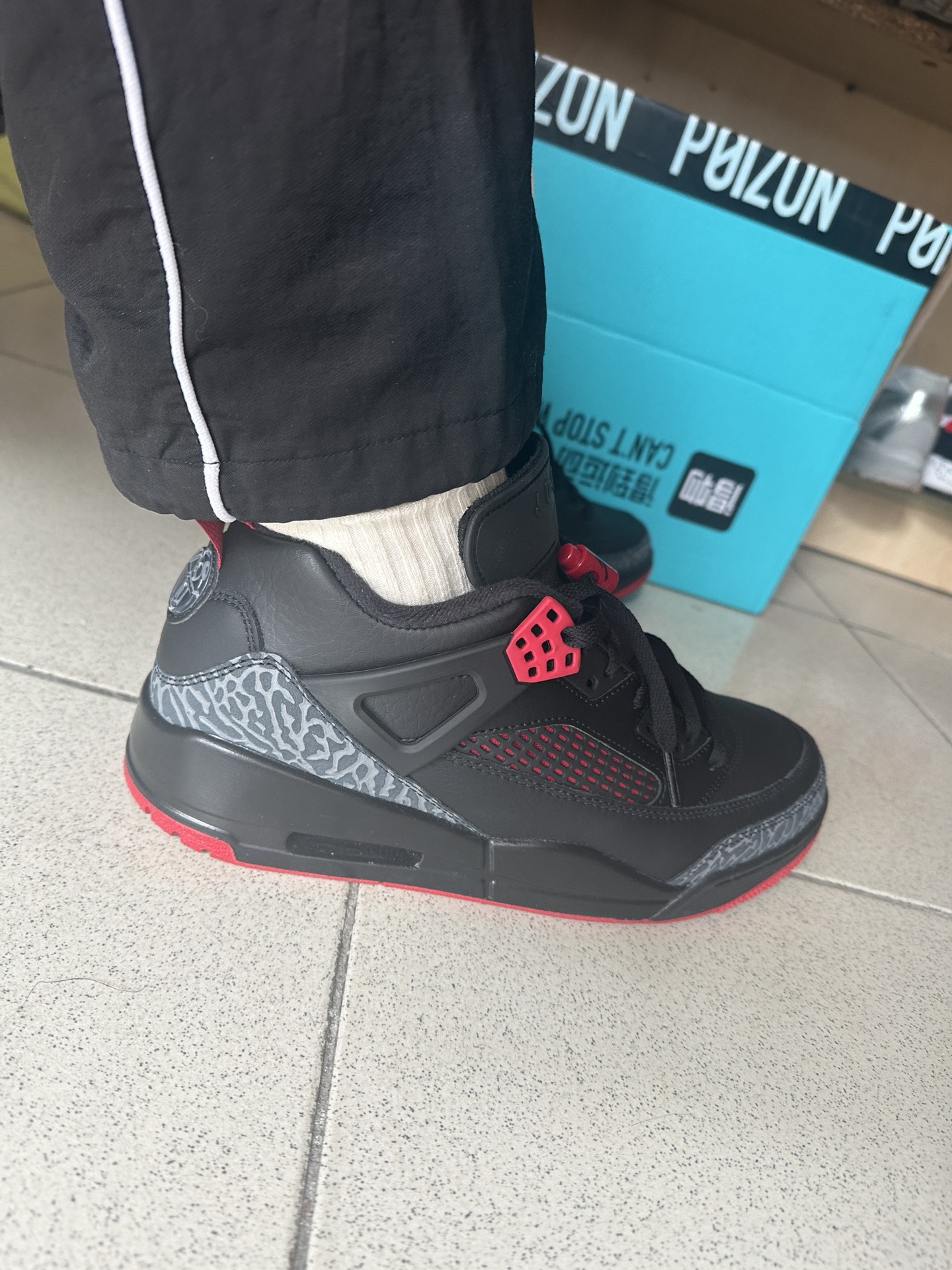 custom review-Джордан Spizike Low Slip-Resistant Low Top Винтажные Баскетбольные Кроссовки Мужские Черные Красные