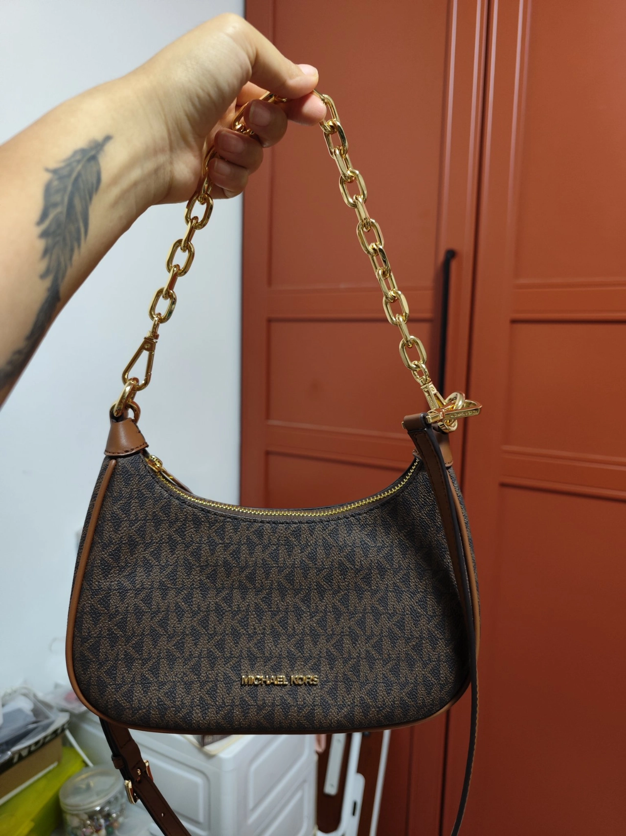 custom review-MICHAEL KORS Сумка из искусственной кожи сумка-багет сумка через плечо средняя женская