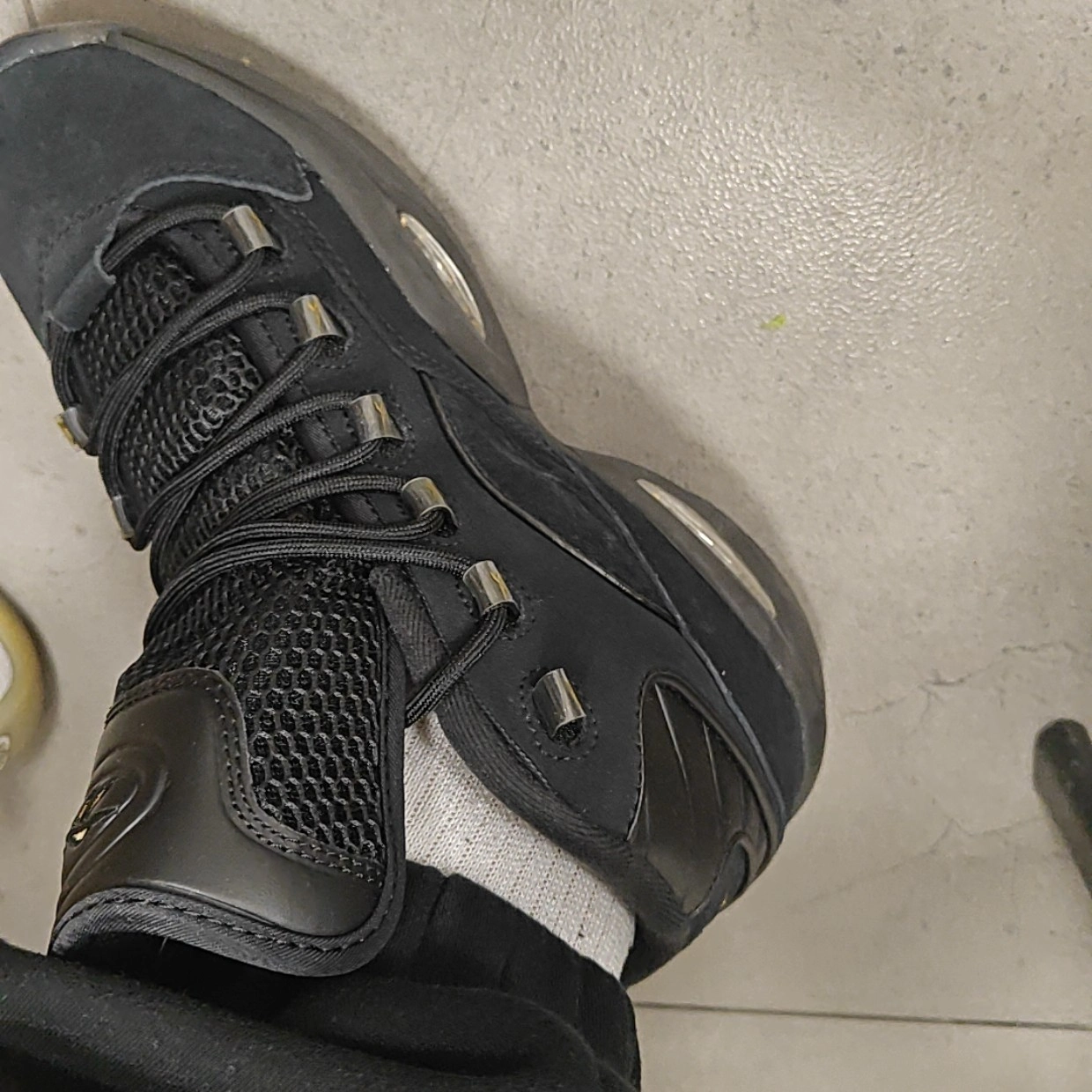 custom review-REEBOK Износостойкий MID Топ Винтажные Баскетбольные Кроссовки Унисекс Черный Золото