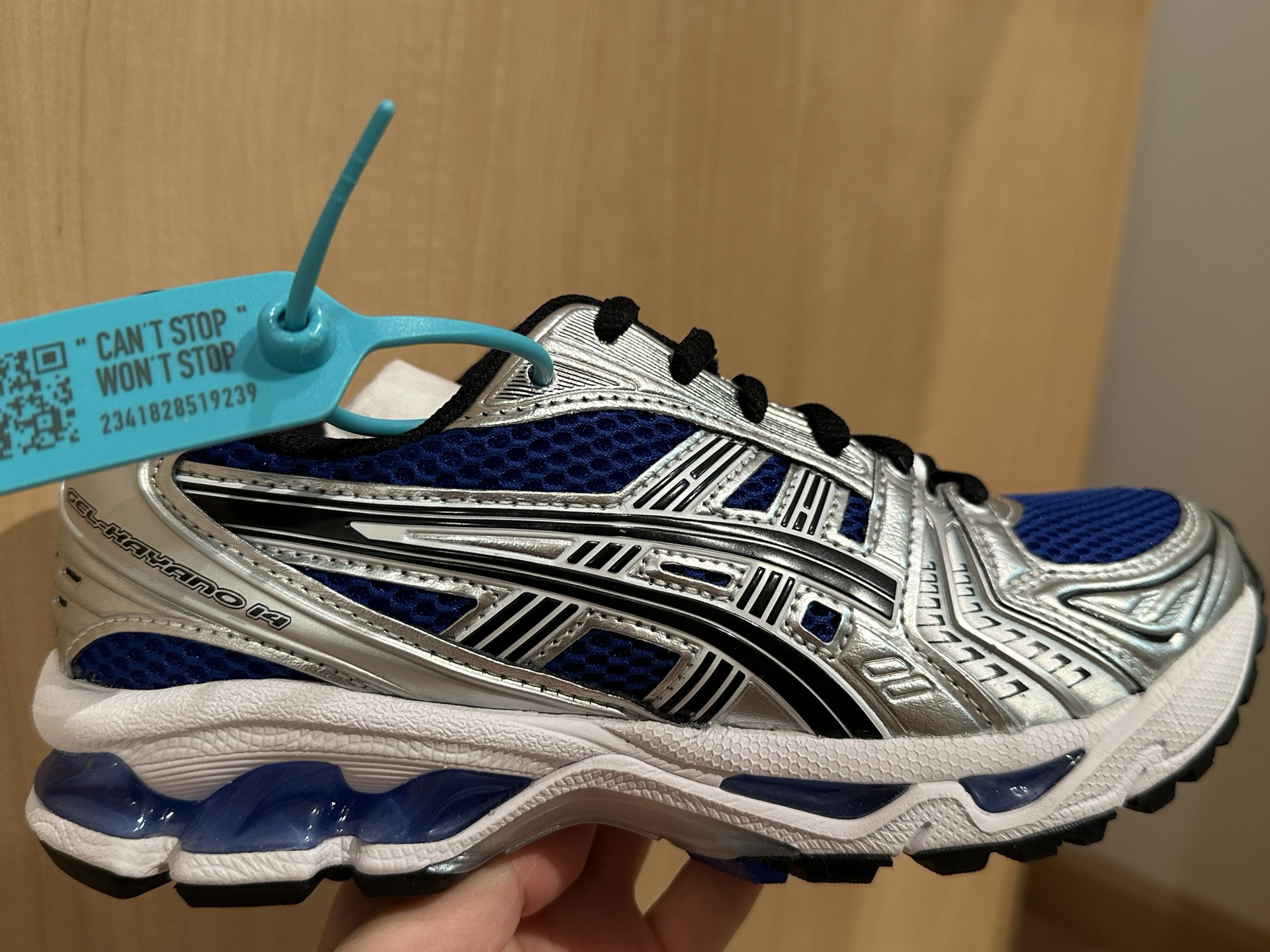 custom review-ASICS Gel Kayano 14 Устойчивый к истиранию Дышащий Низкий Топ Повседневная Беговая Обувь Мужская Серебристо-Синяя