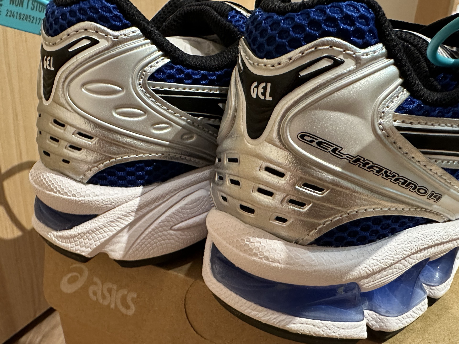 custom review-ASICS Gel Kayano 14 Устойчивый к истиранию Дышащий Низкий Топ Повседневная Беговая Обувь Мужская Серебристо-Синяя