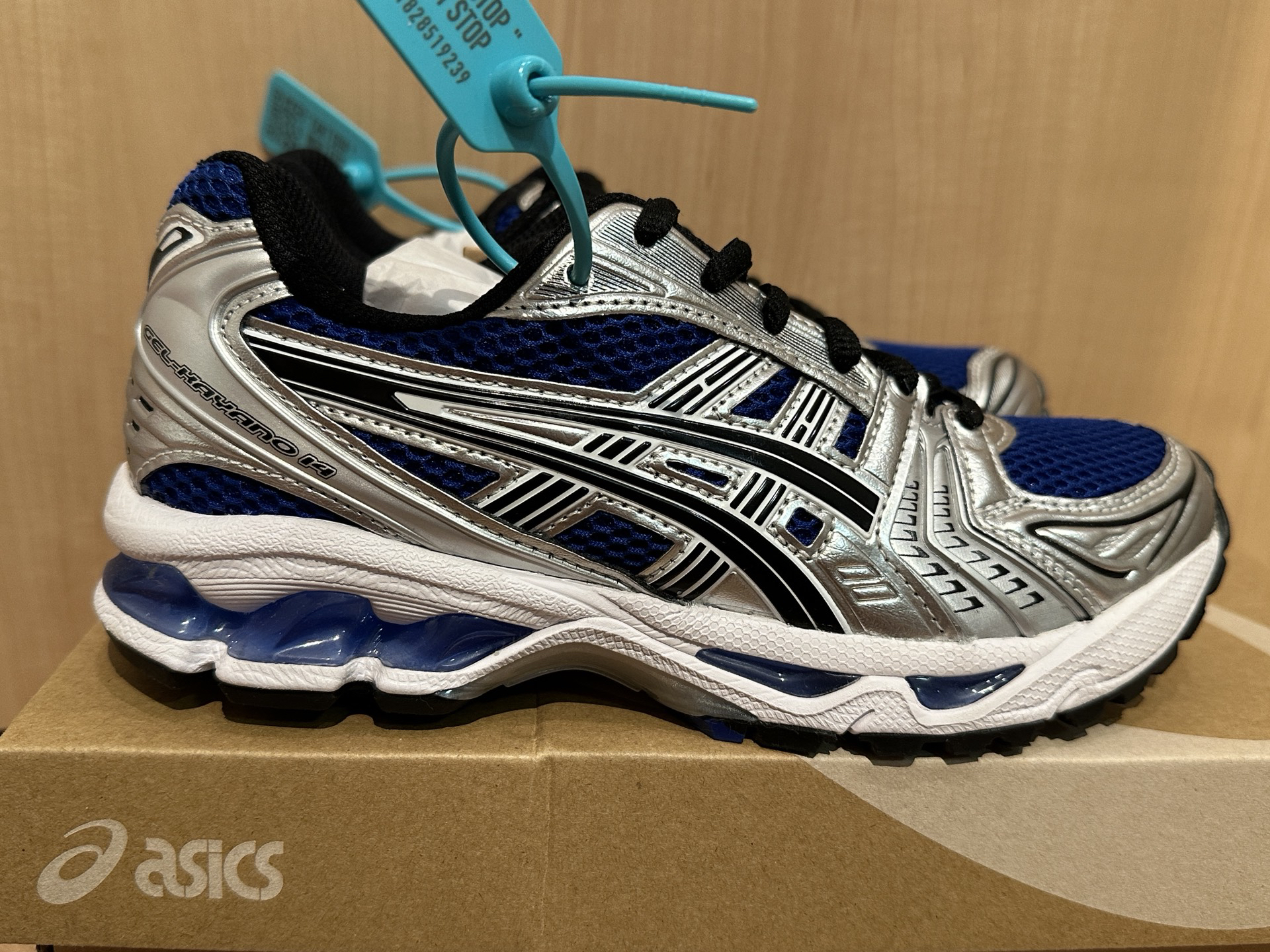 custom review-ASICS Gel Kayano 14 Устойчивый к истиранию Дышащий Низкий Топ Повседневная Беговая Обувь Мужская Серебристо-Синяя