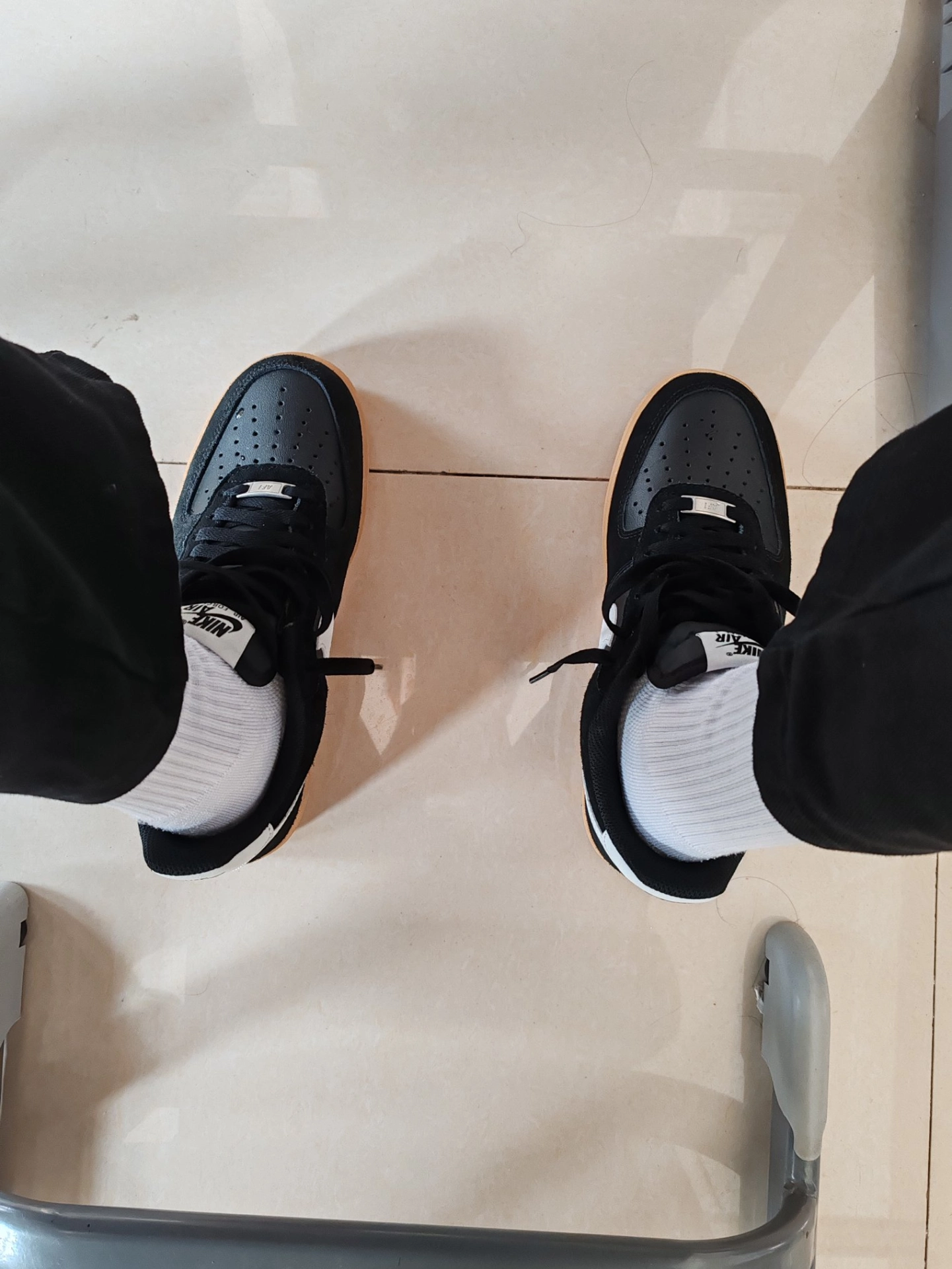 custom review-Nike Air FORCE 1 Low Топ Скейтборд Кроссовки Мужские Черные