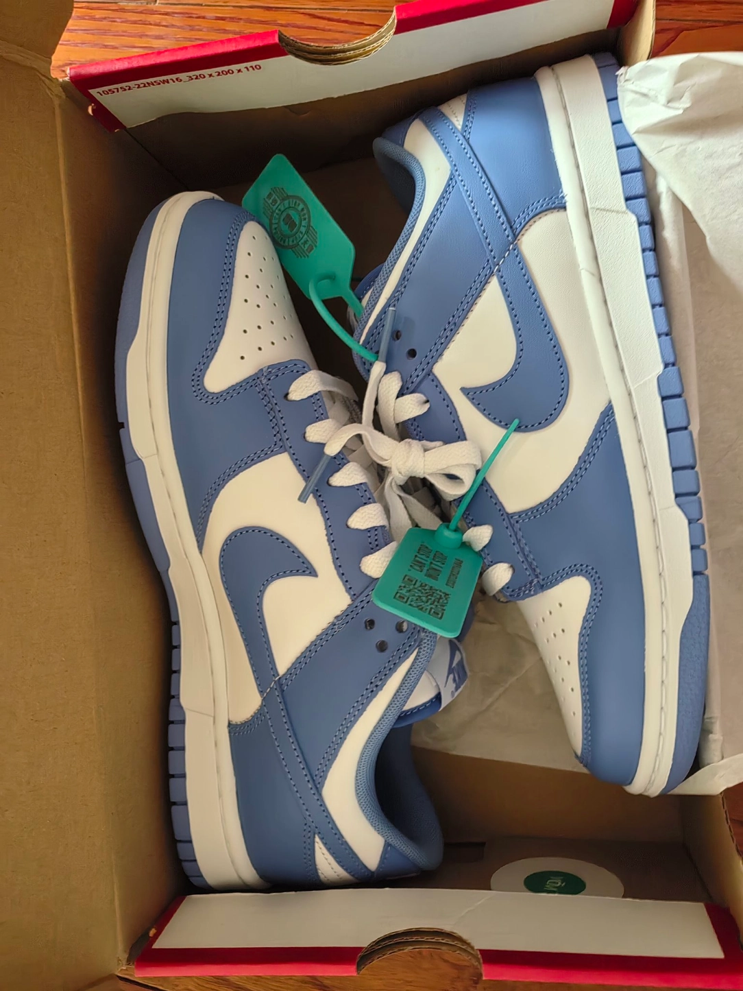 custom review-Nike Dunk Low Топ Скейтборд Кроссовки Унисекс Белый Синий