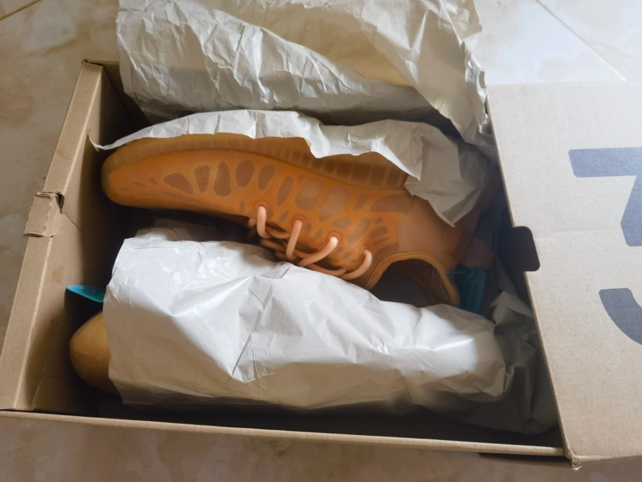 custom review-Adidas Originals Yeezy Boost 350 V2 Глина Желтый 'MONO Глина' Низкий Топ Повседневный Унисекс Оранжевый