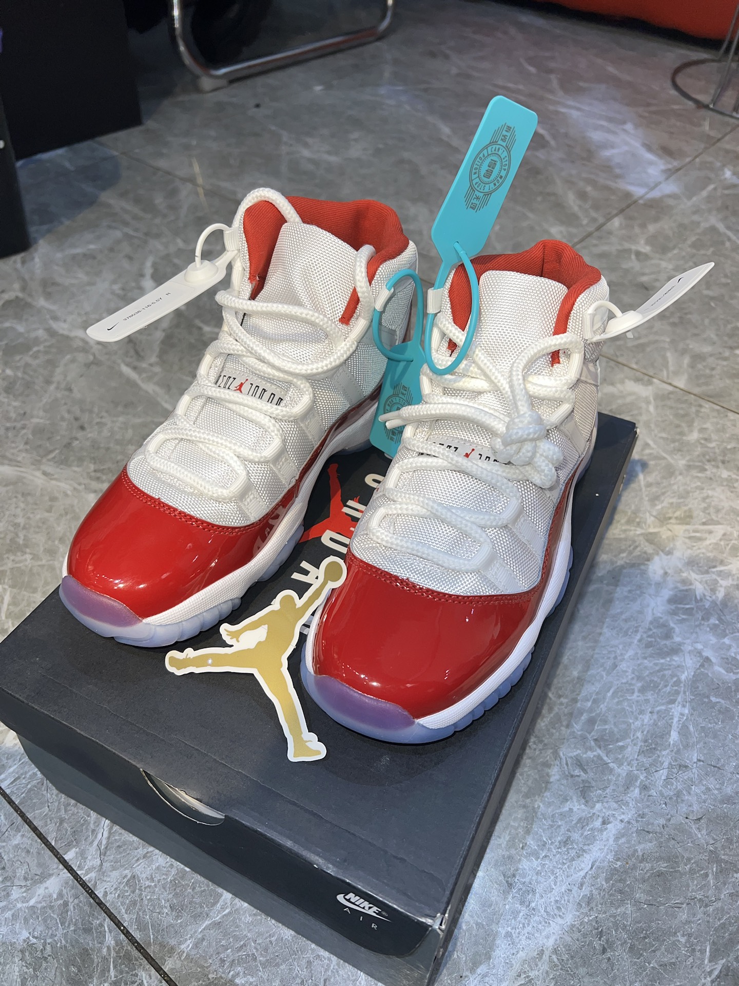 custom review-Jordan Air Jordan 11 Детские баскетбольные кроссовки Высокий топ Унисекс