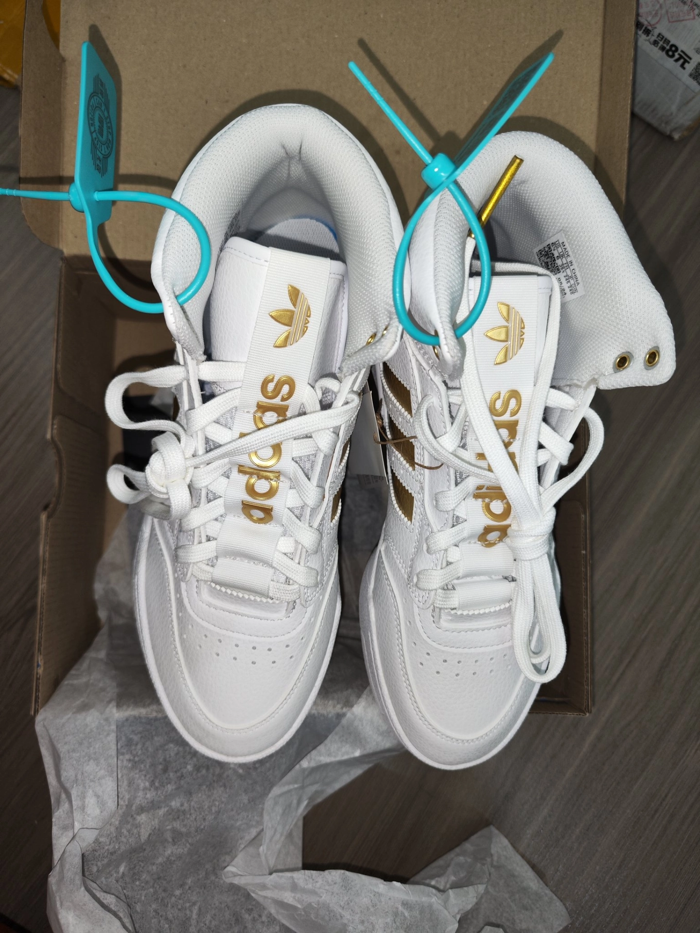 custom review-Adidas Originals Drop Step XL Slip-resistant Abrasion-resistant High Top Skateboard Shoes Unisex White Gold Adidas Originals Drop Step XL Противоскользящие устойчивые к истиранию высокие топы для скейтбординга Унисекс Белый Золото