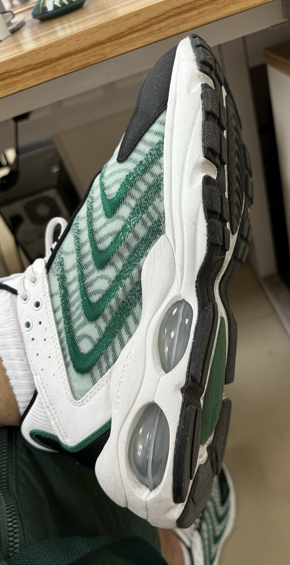 custom review-Nike Air Max TW Low Топ Повседневные Беговые Кроссовки Мужские Черные Белые Зеленые