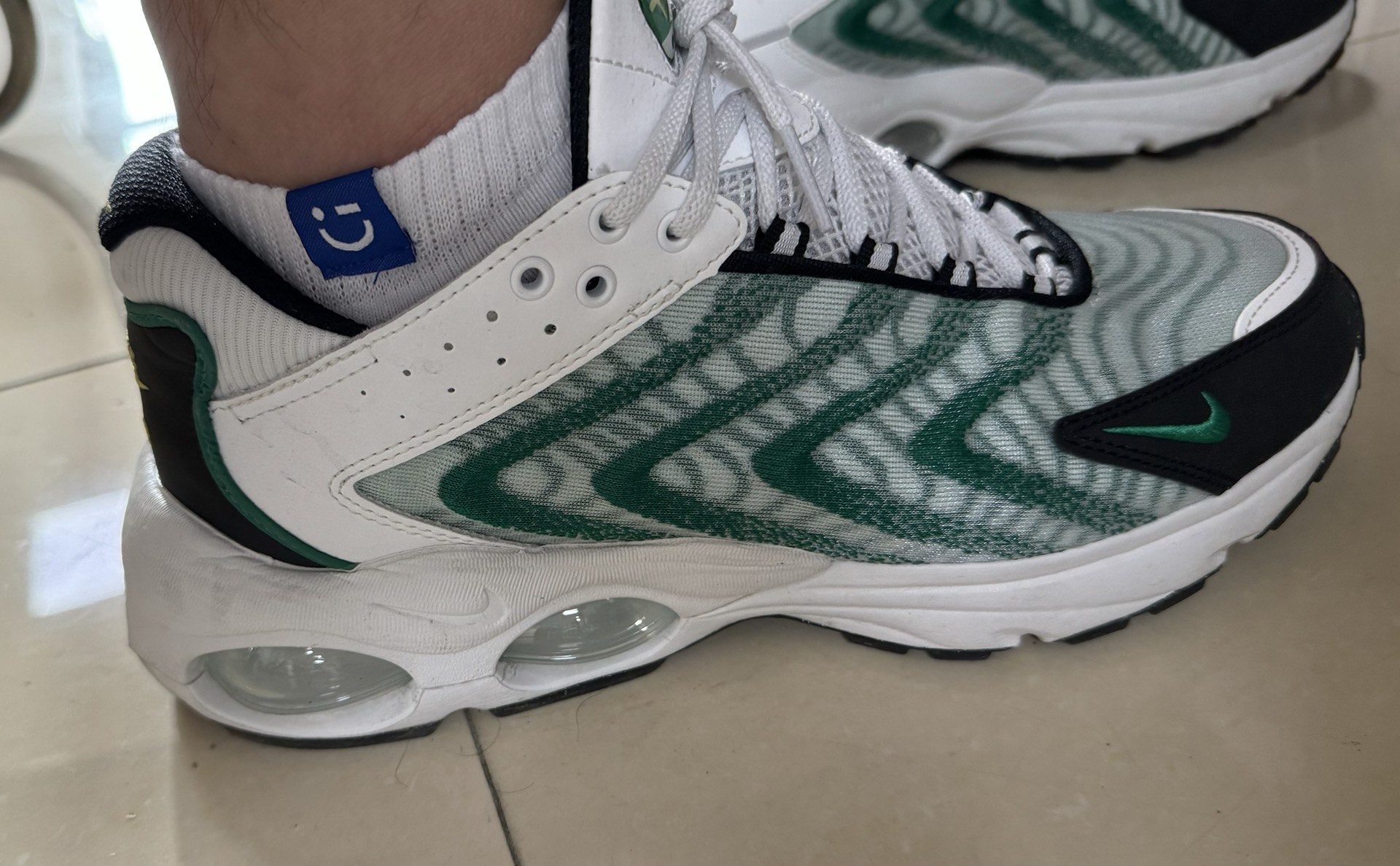 custom review-Nike Air Max TW Low Топ Повседневные Беговые Кроссовки Мужские Черные Белые Зеленые
