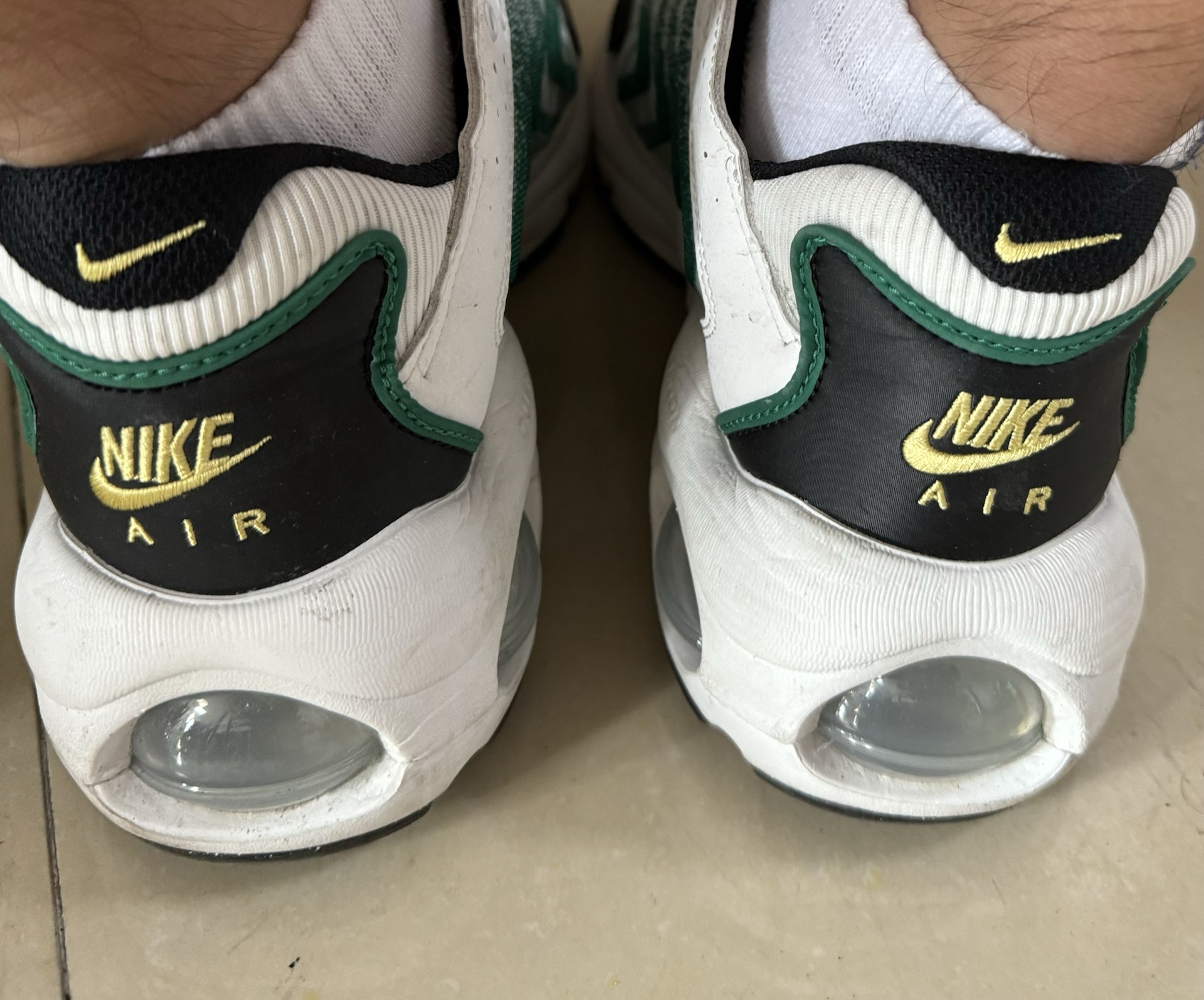 custom review-Nike Air Max TW Low Топ Повседневные Беговые Кроссовки Мужские Черные Белые Зеленые